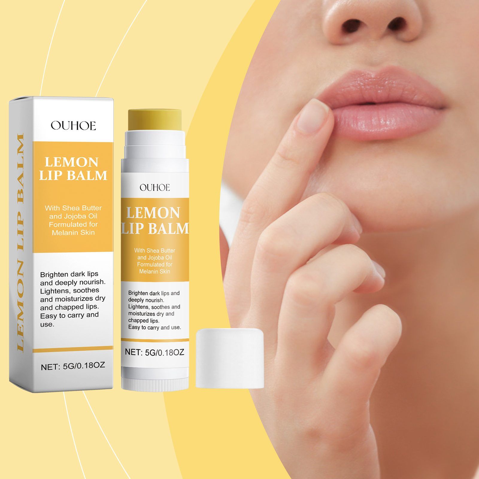OUHOE Lemon Ginger Lip Balm, 5 g photo 6