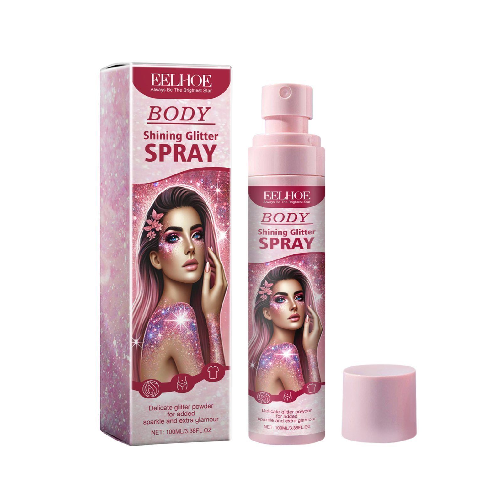 EELHOE Stage Makeup Shimmer Spray, 100 ml photo 2
