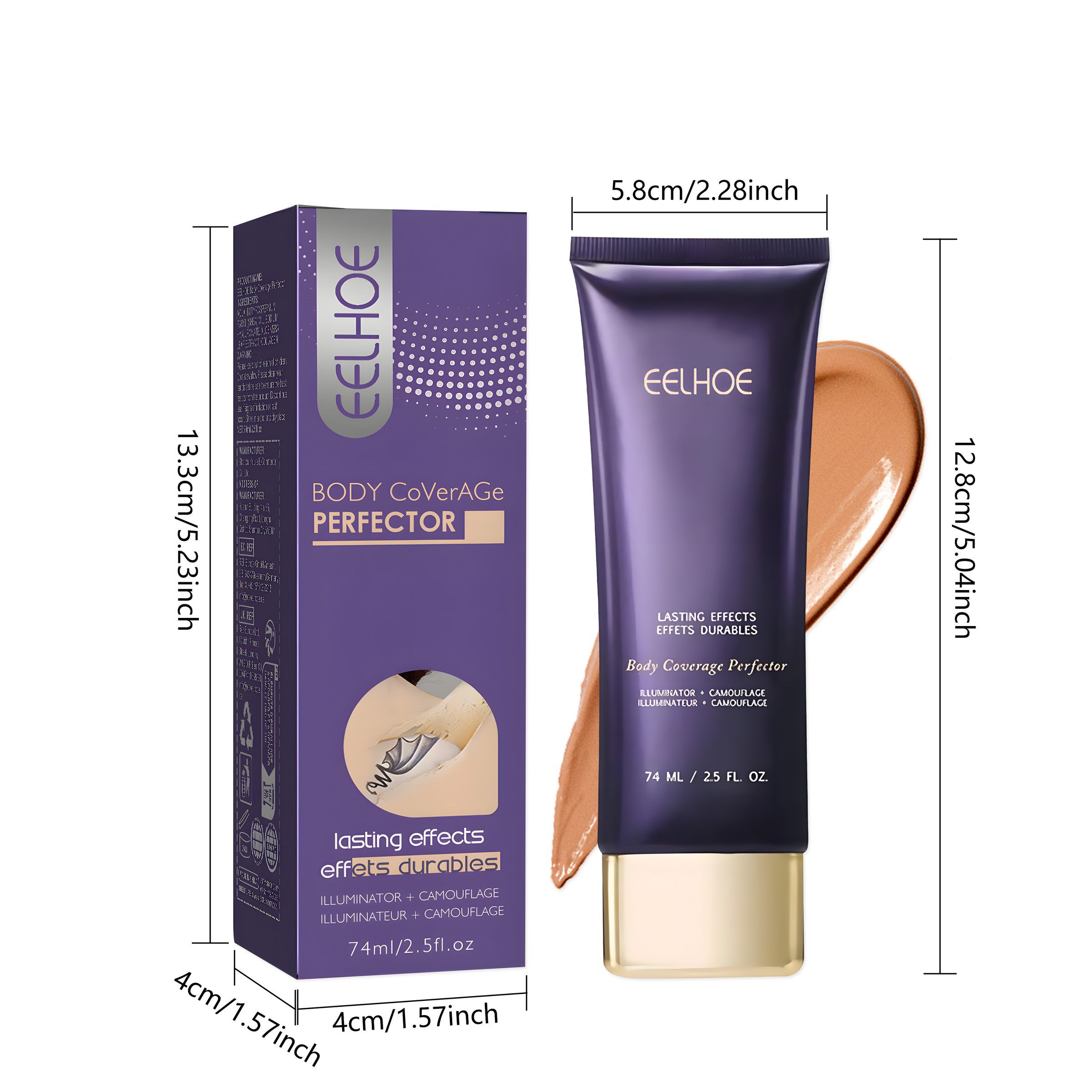 EELHOE Body Concealer Cream, Deep Tone, 74 ml photo 3