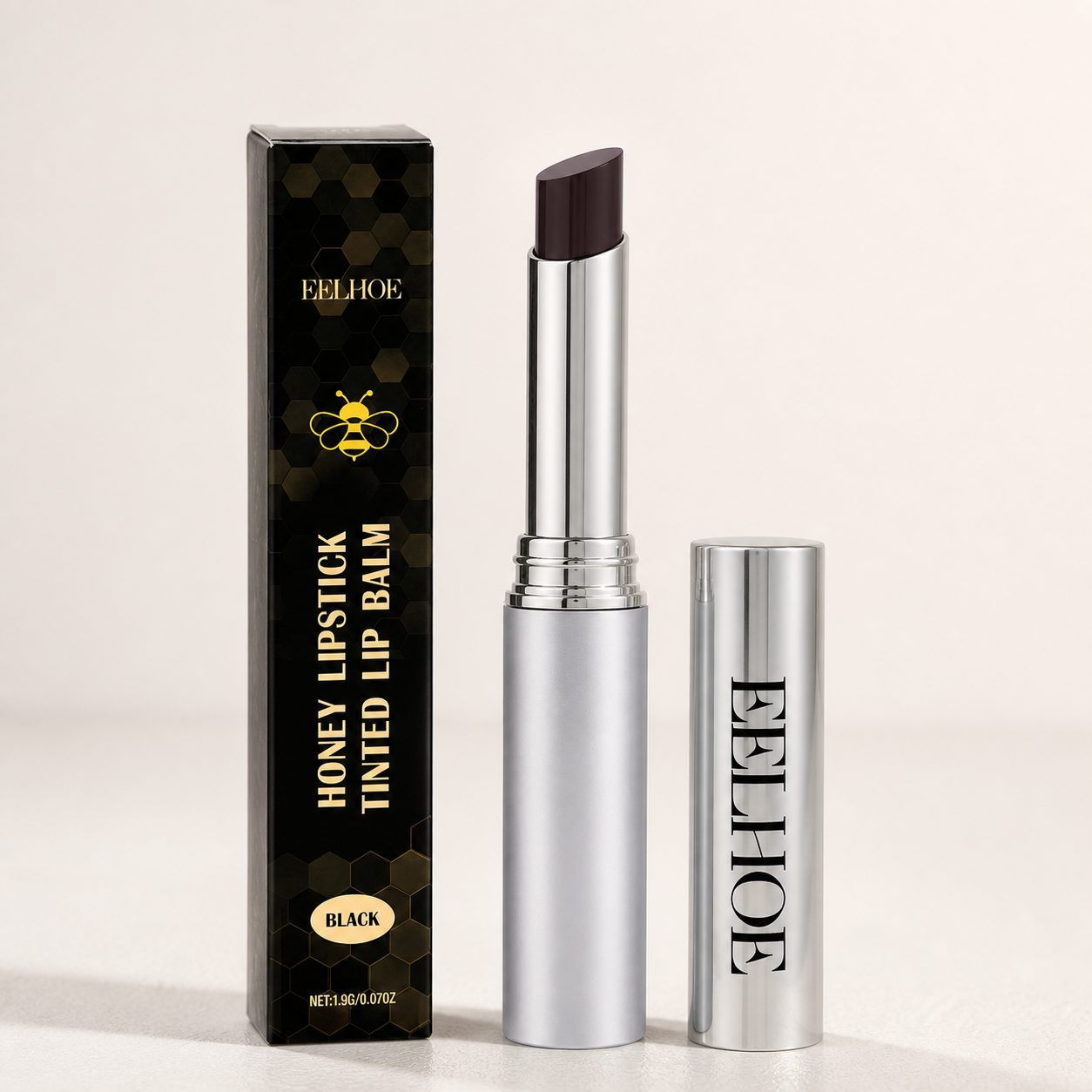 EELHOE Moisturizing Honey Lip Balm, Black, 1.9 g photo 1