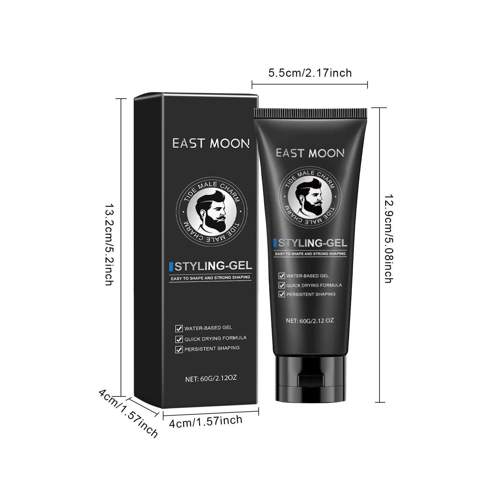 EAST MOON Men's Hair Styling Gel, 60 g photo 6