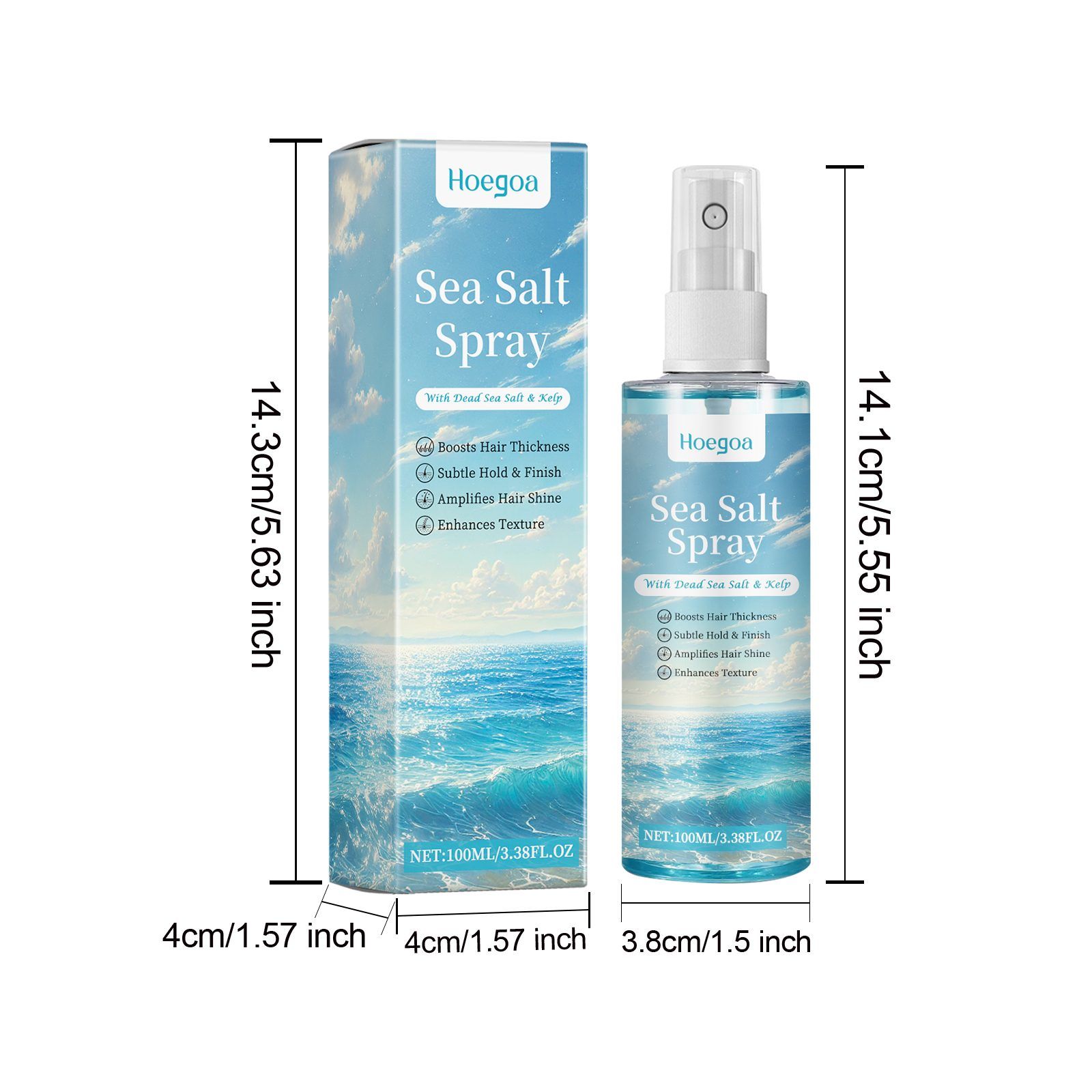 HOEGOA Sea Salt Hair Styling Spray, 100 ml photo 8