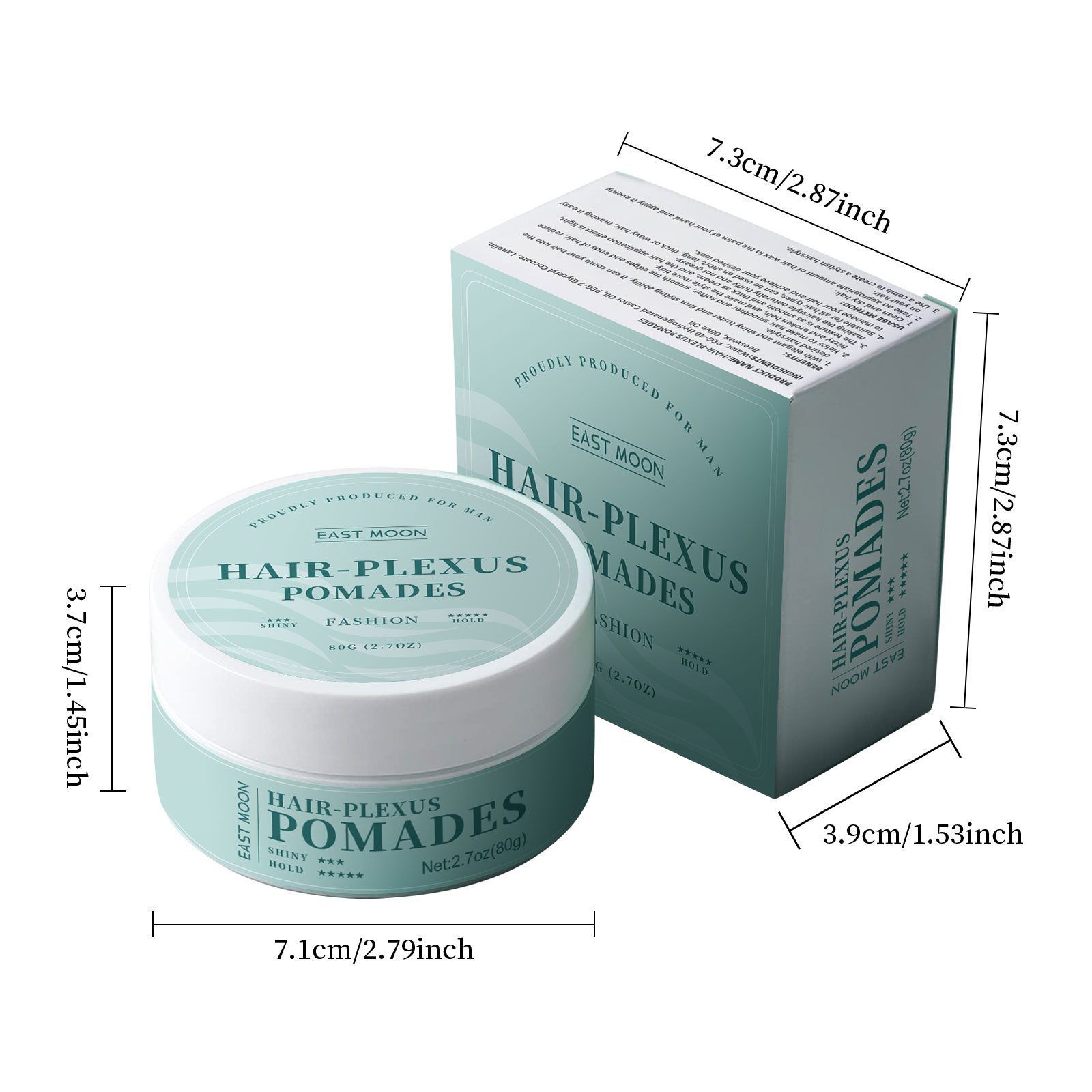 EAST MOON Men's Hair Styling Wax, 80 g photo 5