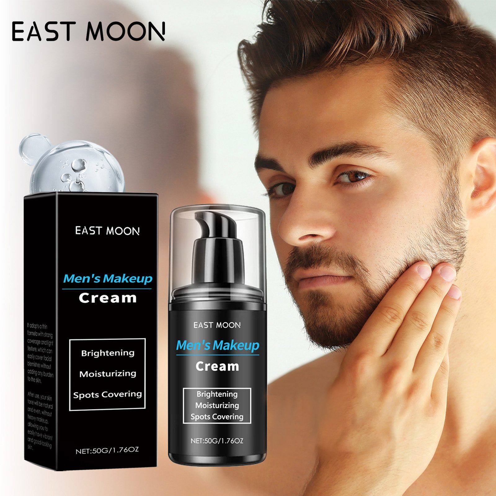 EAST MOON Men's Tinted Face Concealer Cream, 50 g photo 5