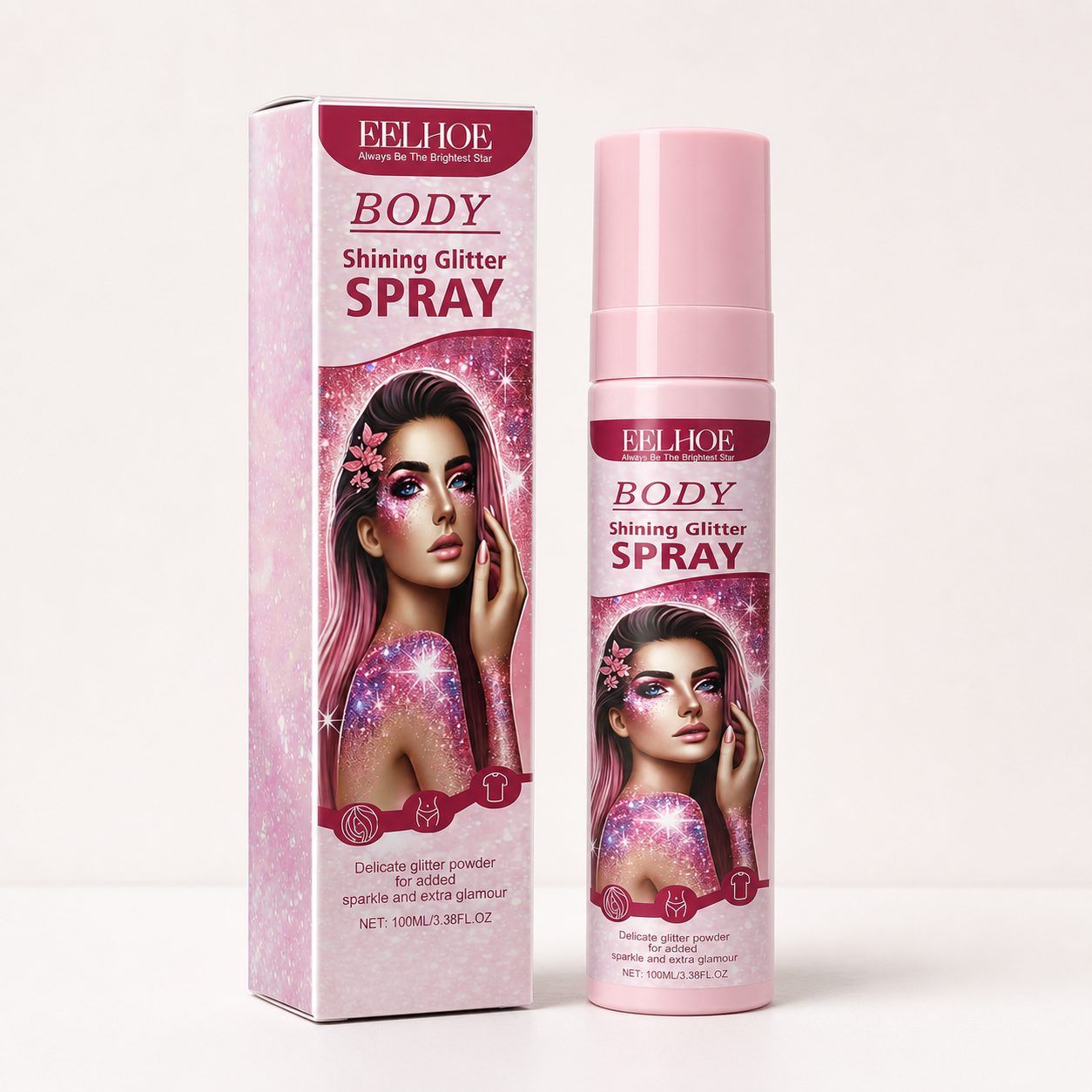 EELHOE Stage Makeup Shimmer Spray, 100 ml photo 3