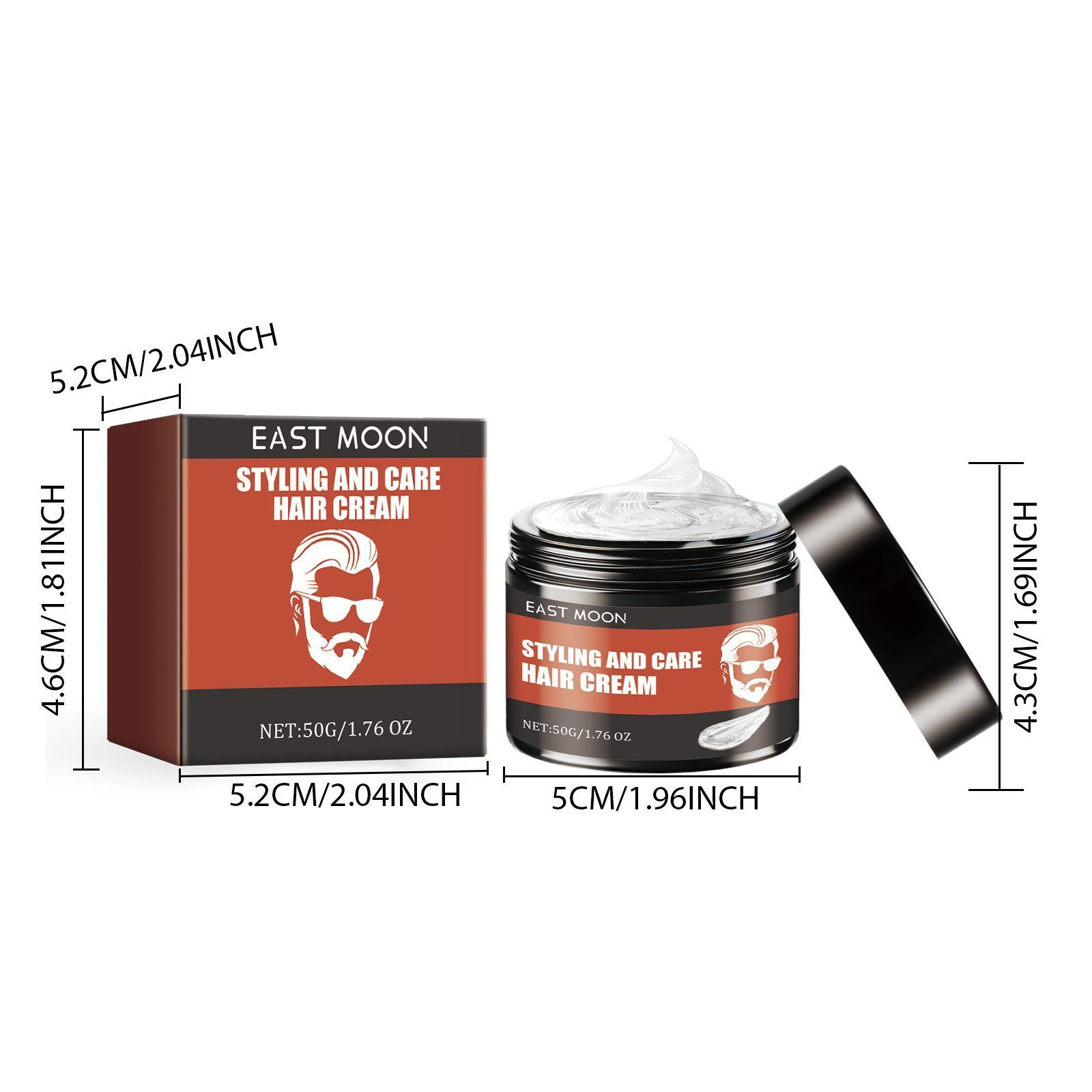 EAST MOON Men's Hair Styling Cream, 50 g photo 5