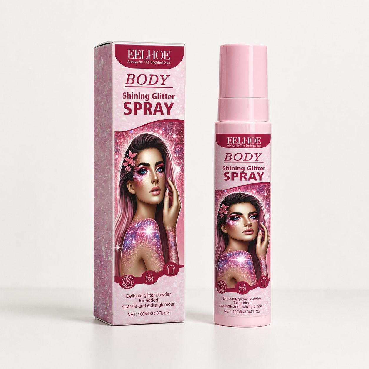 EELHOE Stage Makeup Shimmer Spray, 100 ml photo 8
