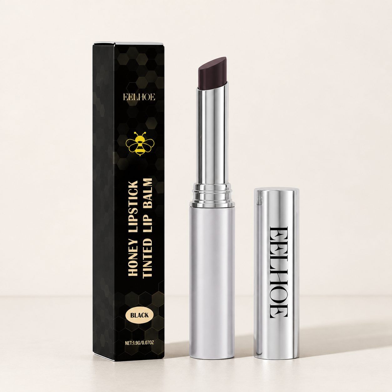EELHOE Moisturizing Honey Lip Balm, Black, 1.9 g photo 3