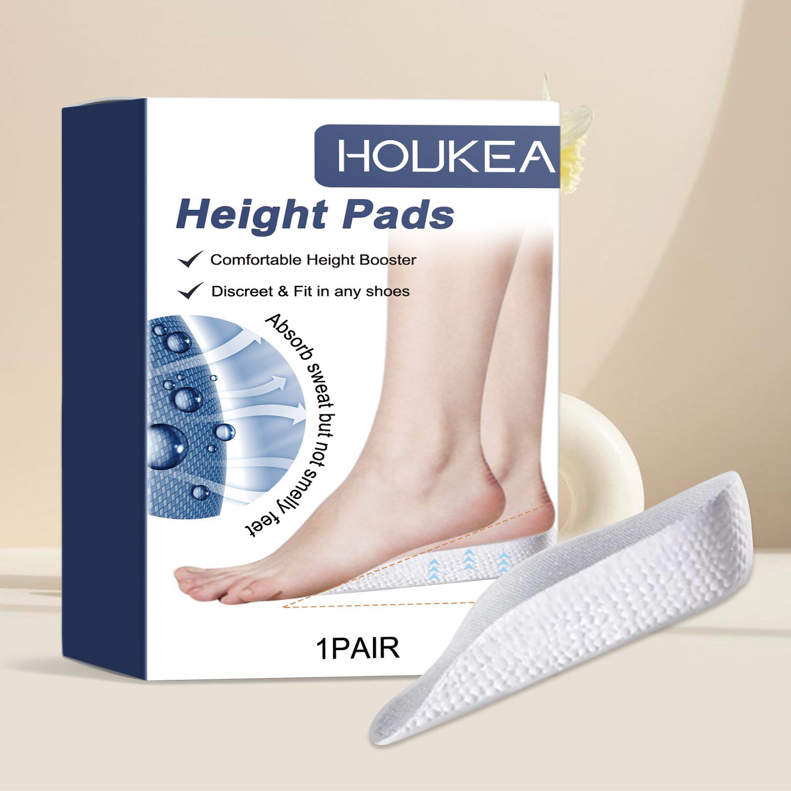 HOUKEA Height Lift Shoe Insoles, 1 Pair photo 5