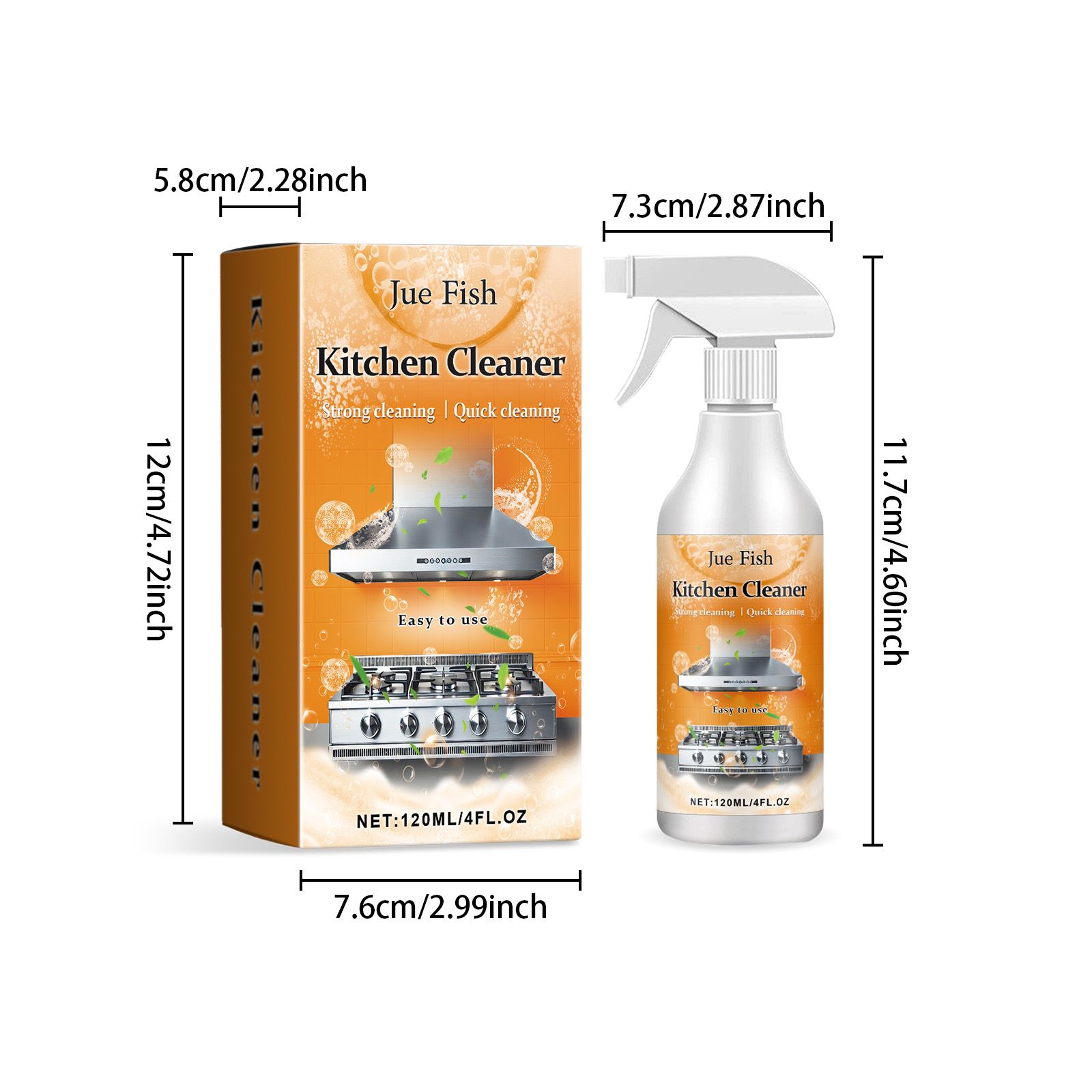 JUE FISH Kitchen Cleaner Spray, 120 ml / 1 Bottle photo 3