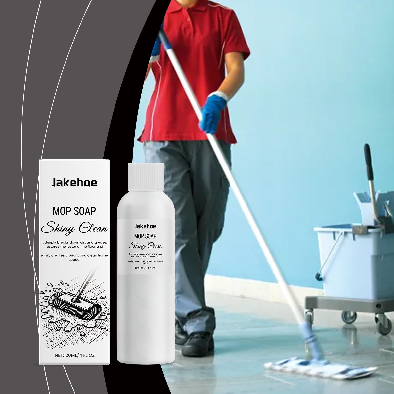 JAKEHOE Mop Soap Floor Cleaner, 120 ml photo 5