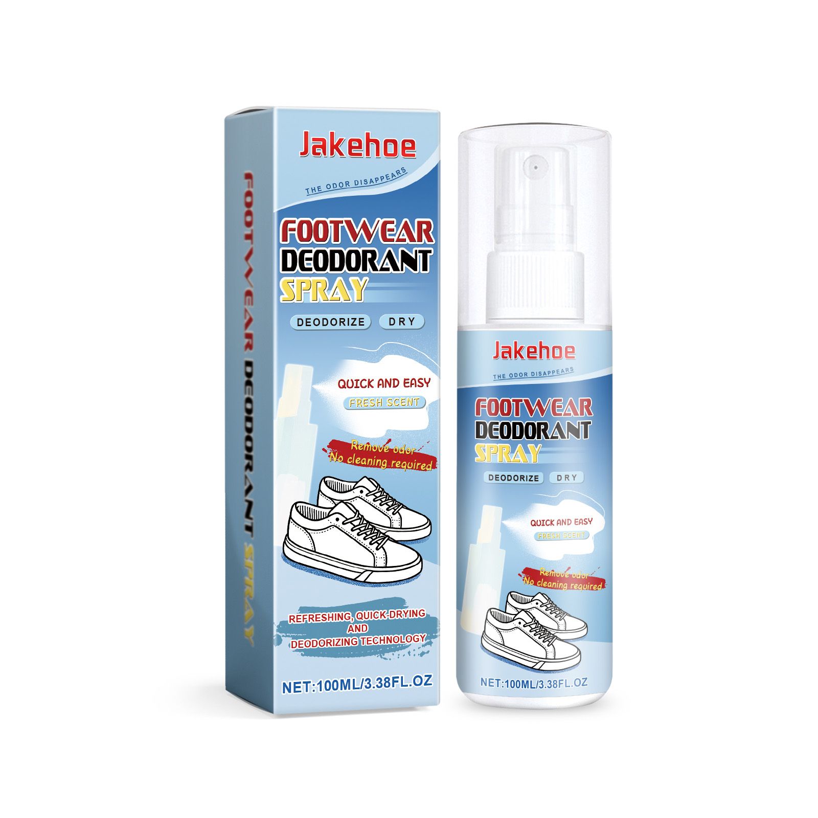 JAKEHOE Footwear Deodorizing Spray, 100 ml / 1 Bottle photo 1