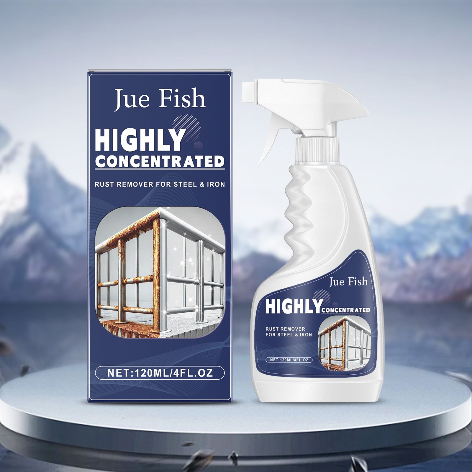 JUE FISH Steel and Iron Rust Remover Spray, 120 ml photo 5