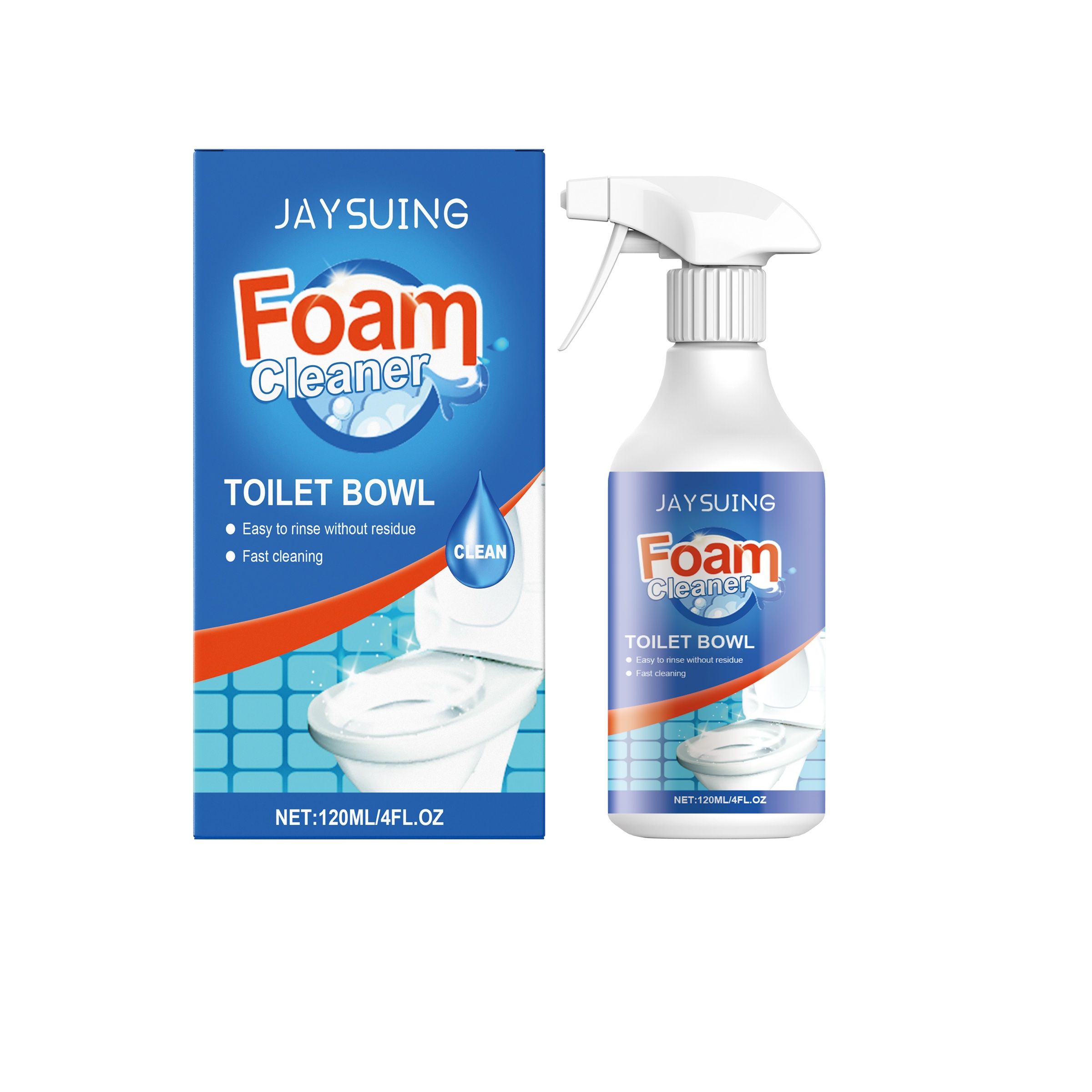 JAYSUING Foaming Toilet Bowl Cleaner Spray, 120 ml / 1 Bottle photo 1