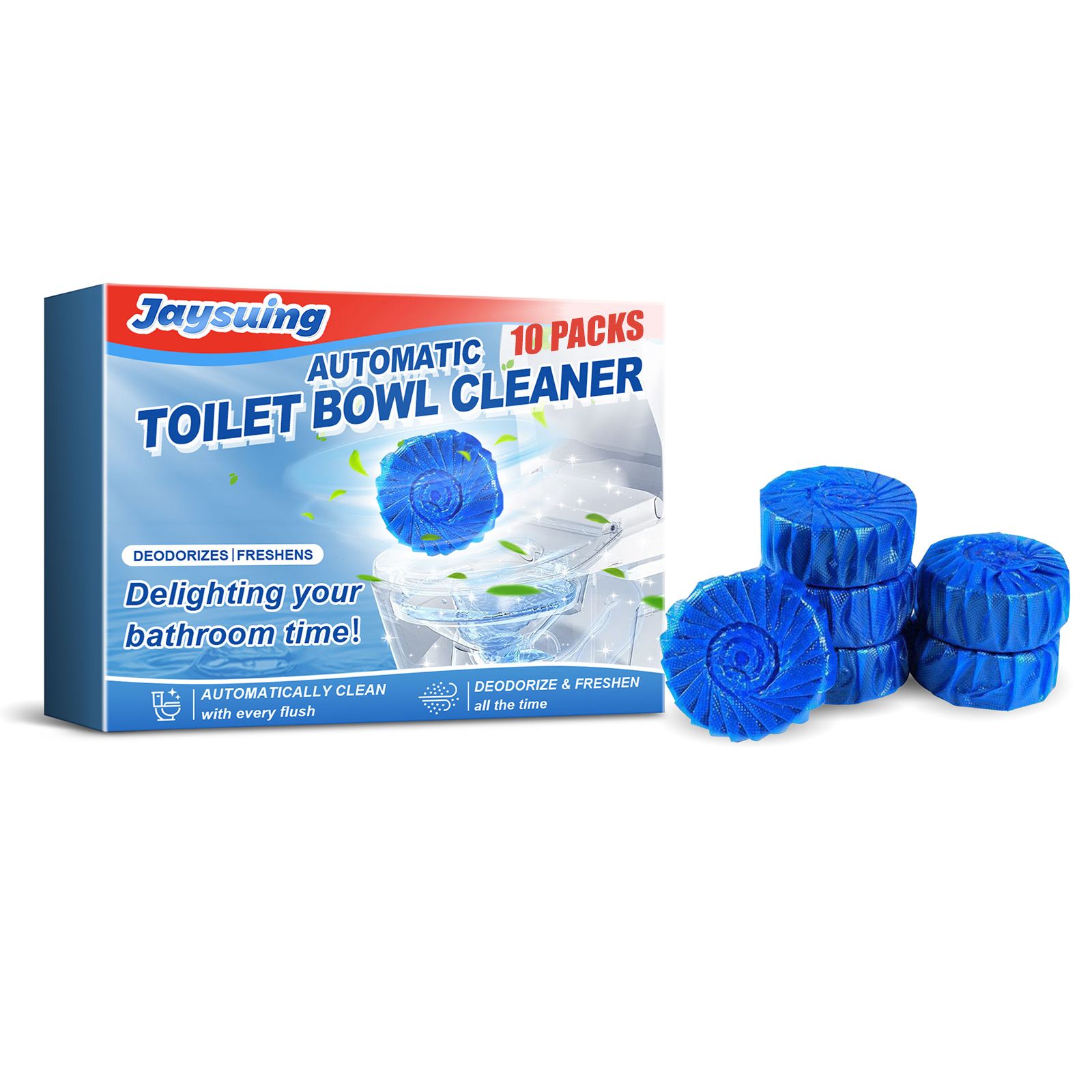 JAYSUING Automatic Toilet Tank Cleaner Blocks, 10 Count photo 1