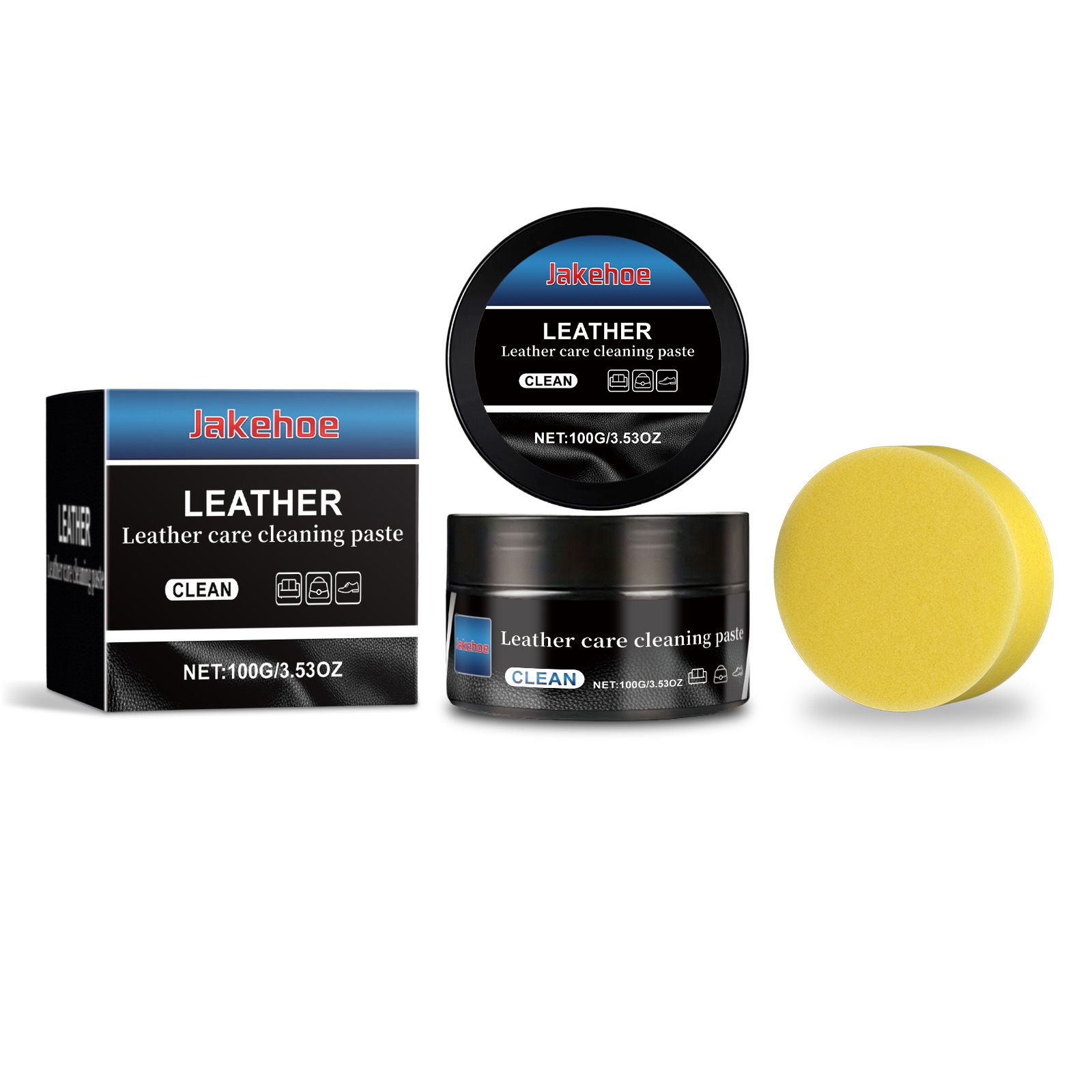 JAKEHOE Leather Cleaning Care Paste Kit, 100 g Kit photo 1