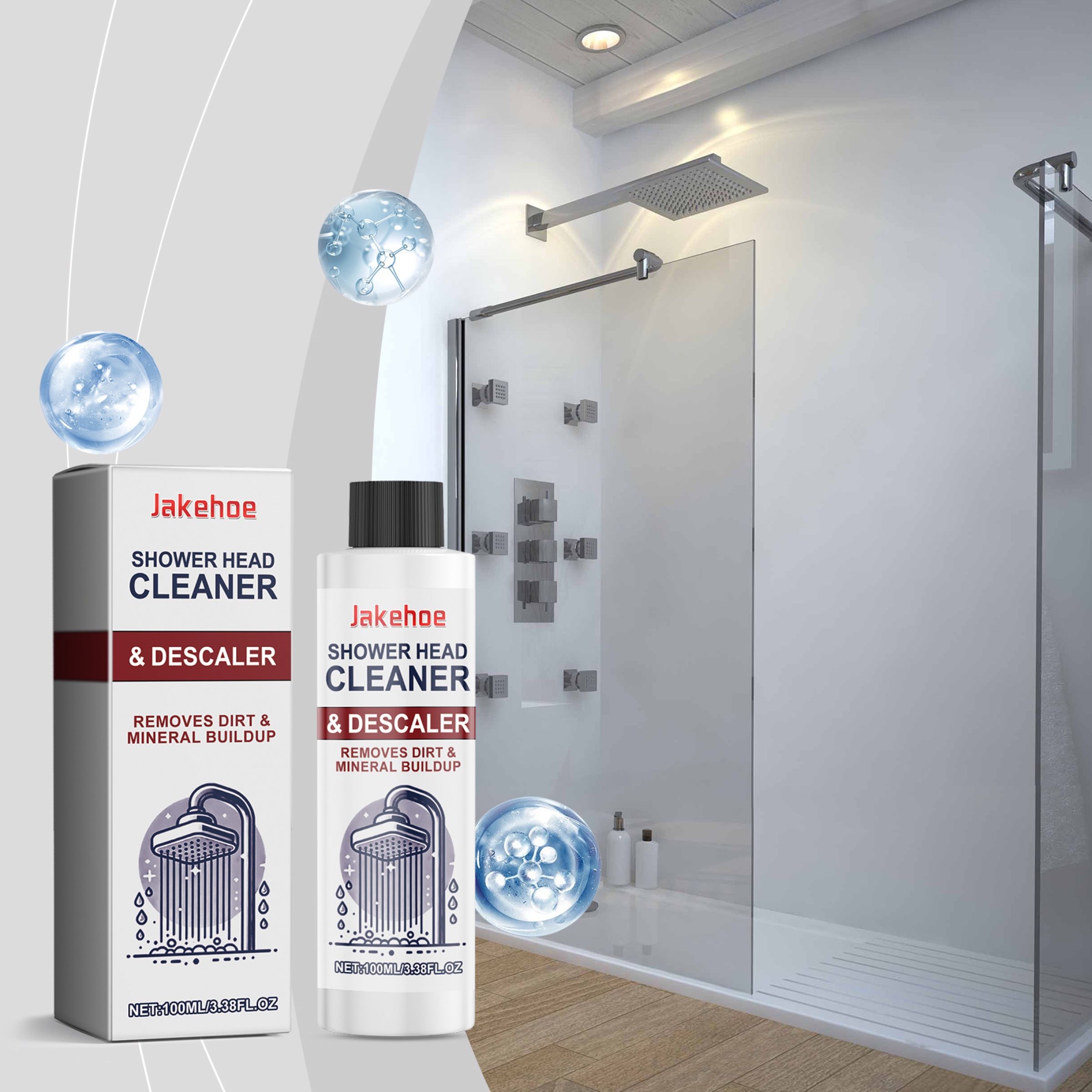 JAKEHOE Showerhead Scale Cleaner Liquid, 100 ml / 1 Bottle photo 5
