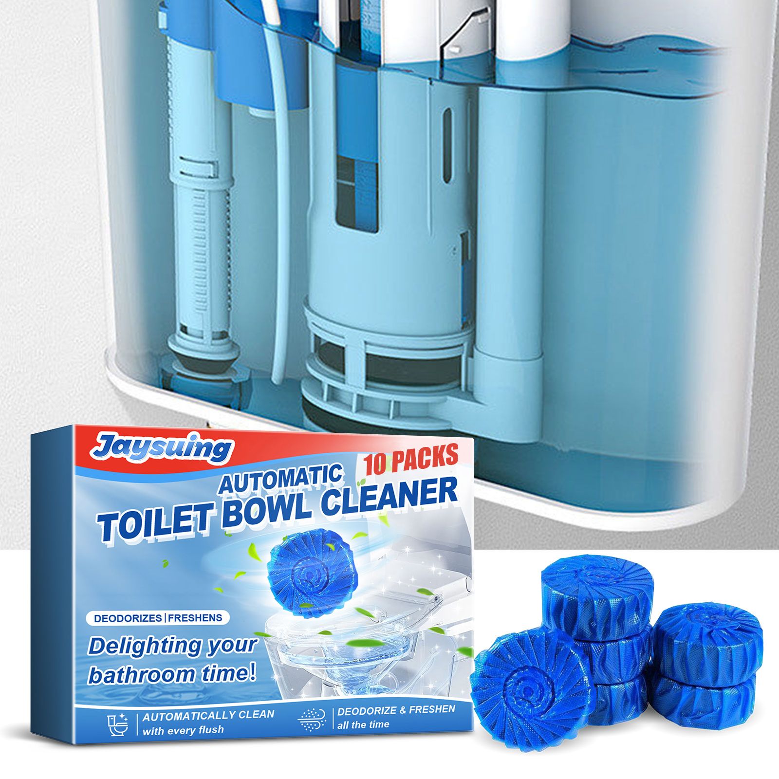JAYSUING Automatic Toilet Tank Cleaner Blocks, 10 Count photo 7