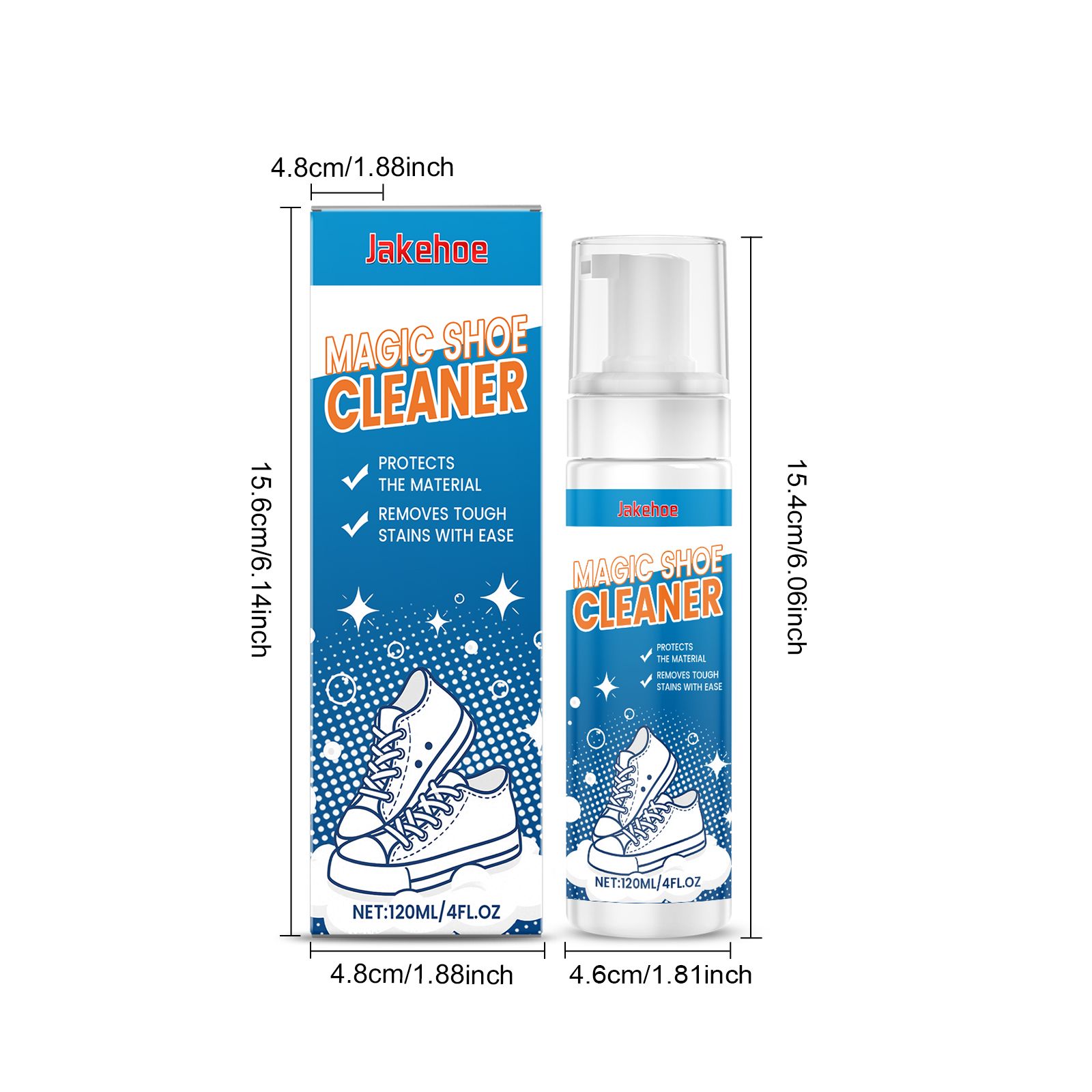 JAKEHOE Foaming Shoe Cleaner, 120 ml / 1 Bottle photo 3