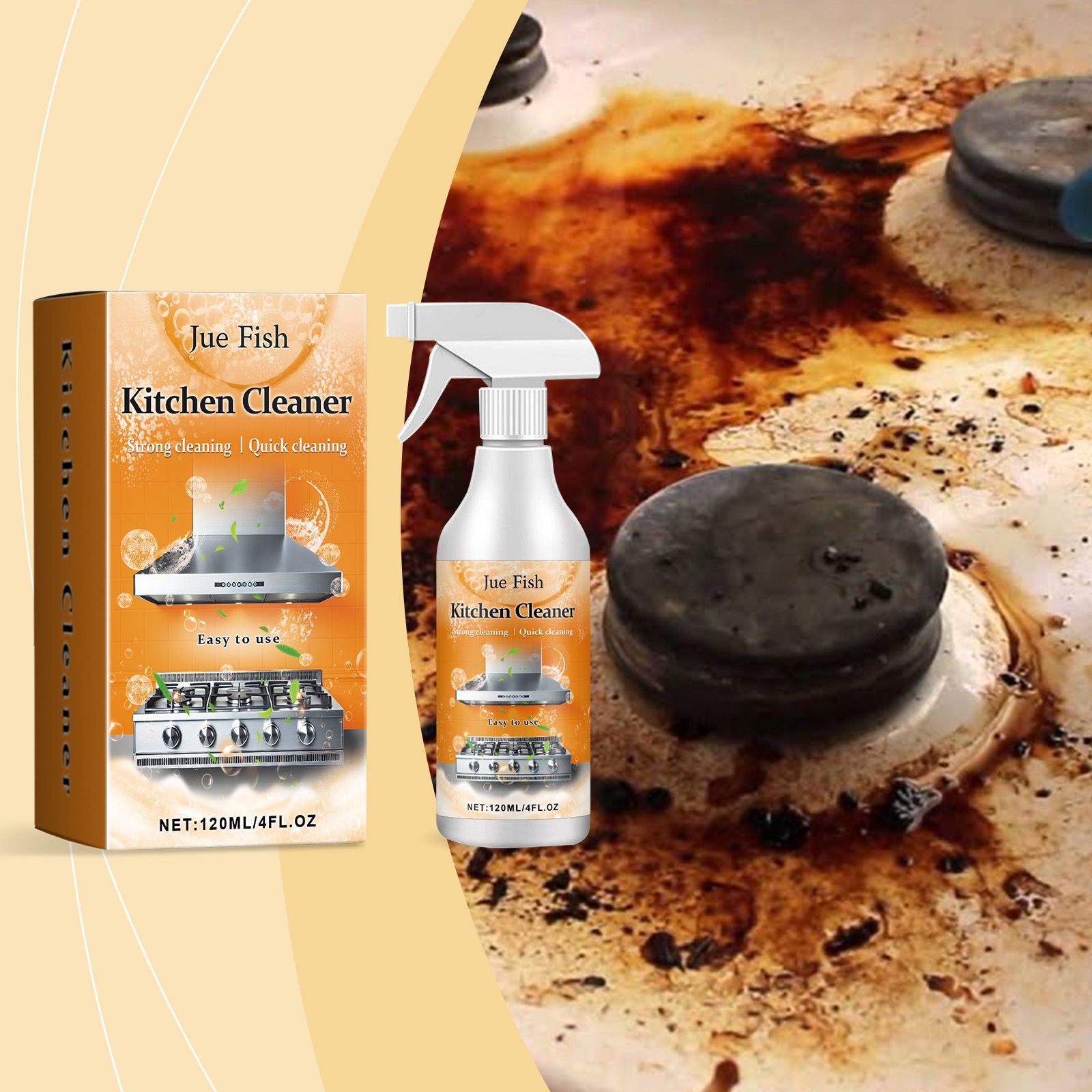 JUE FISH Kitchen Cleaner Spray, 120 ml / 1 Bottle photo 4