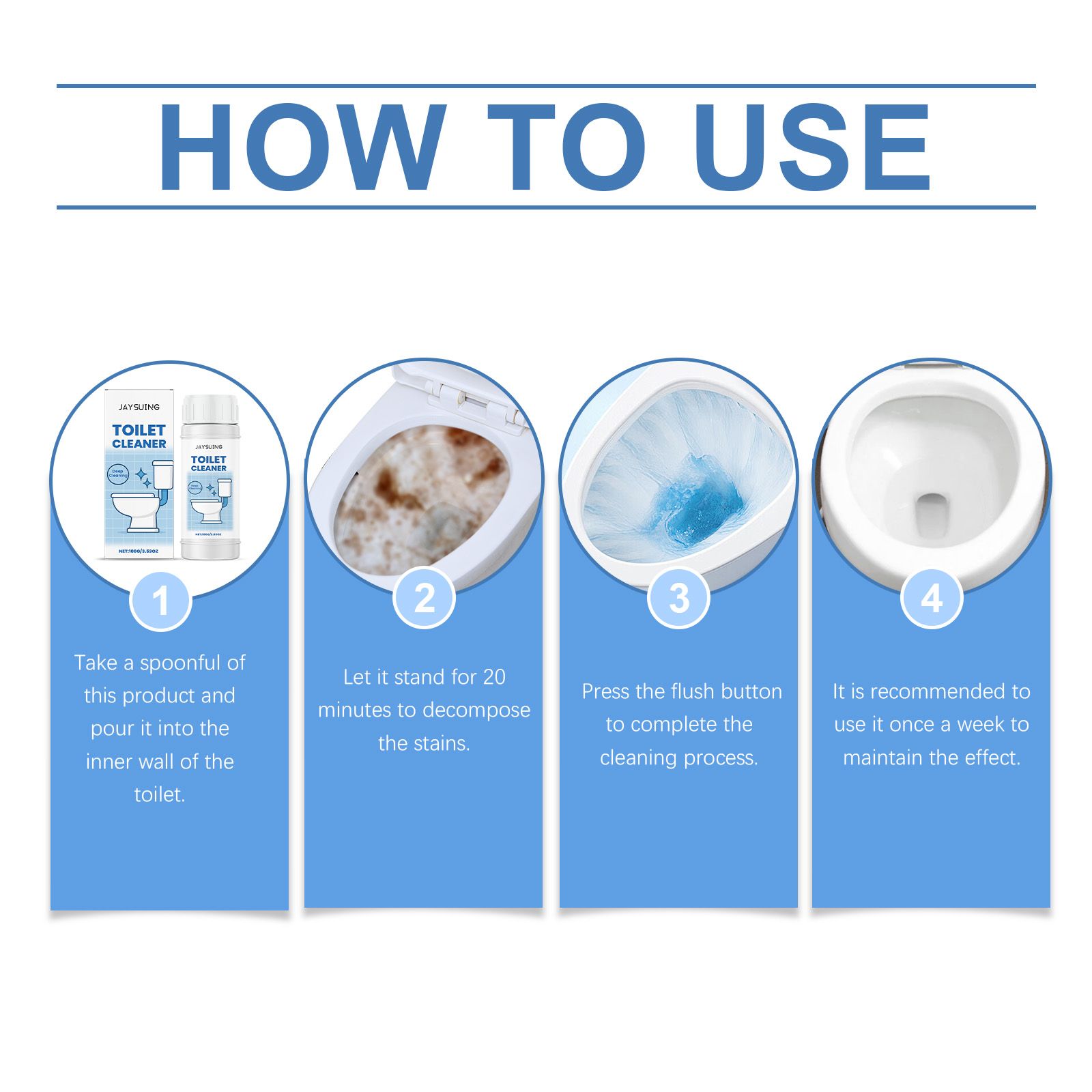 JAYSUING Toilet Cleaning Powder, 100 g / 1 Bottle photo 5