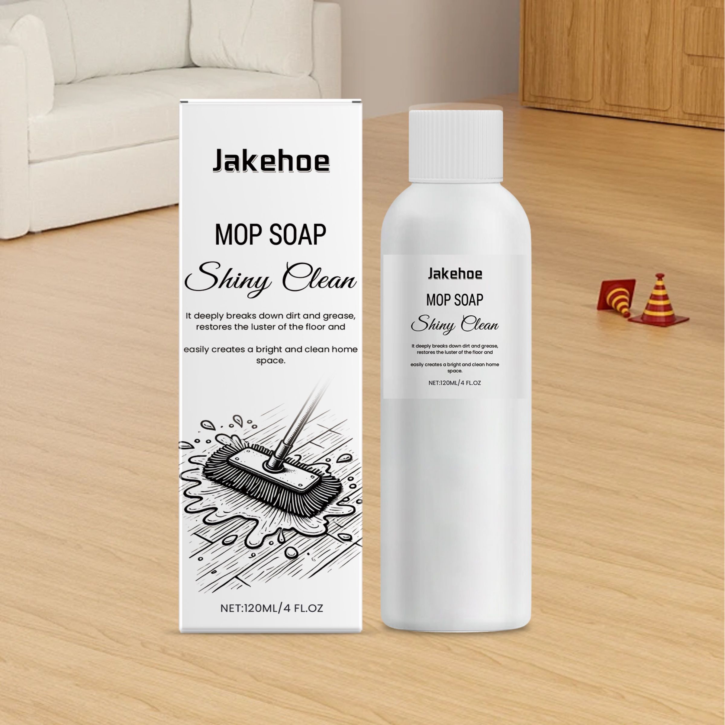 JAKEHOE Mop Soap Floor Cleaner, 120 ml photo 4