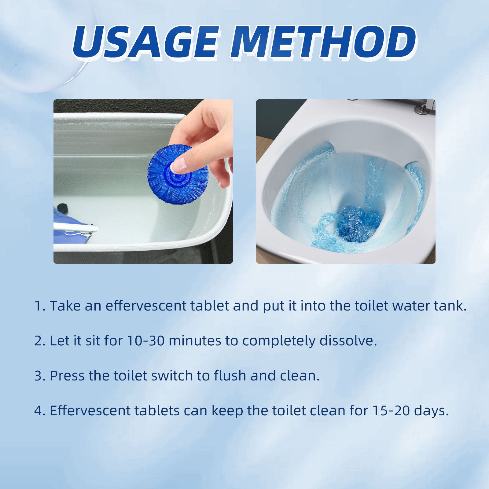 JAYSUING Automatic Toilet Tank Cleaner Blocks, 10 Count photo 3