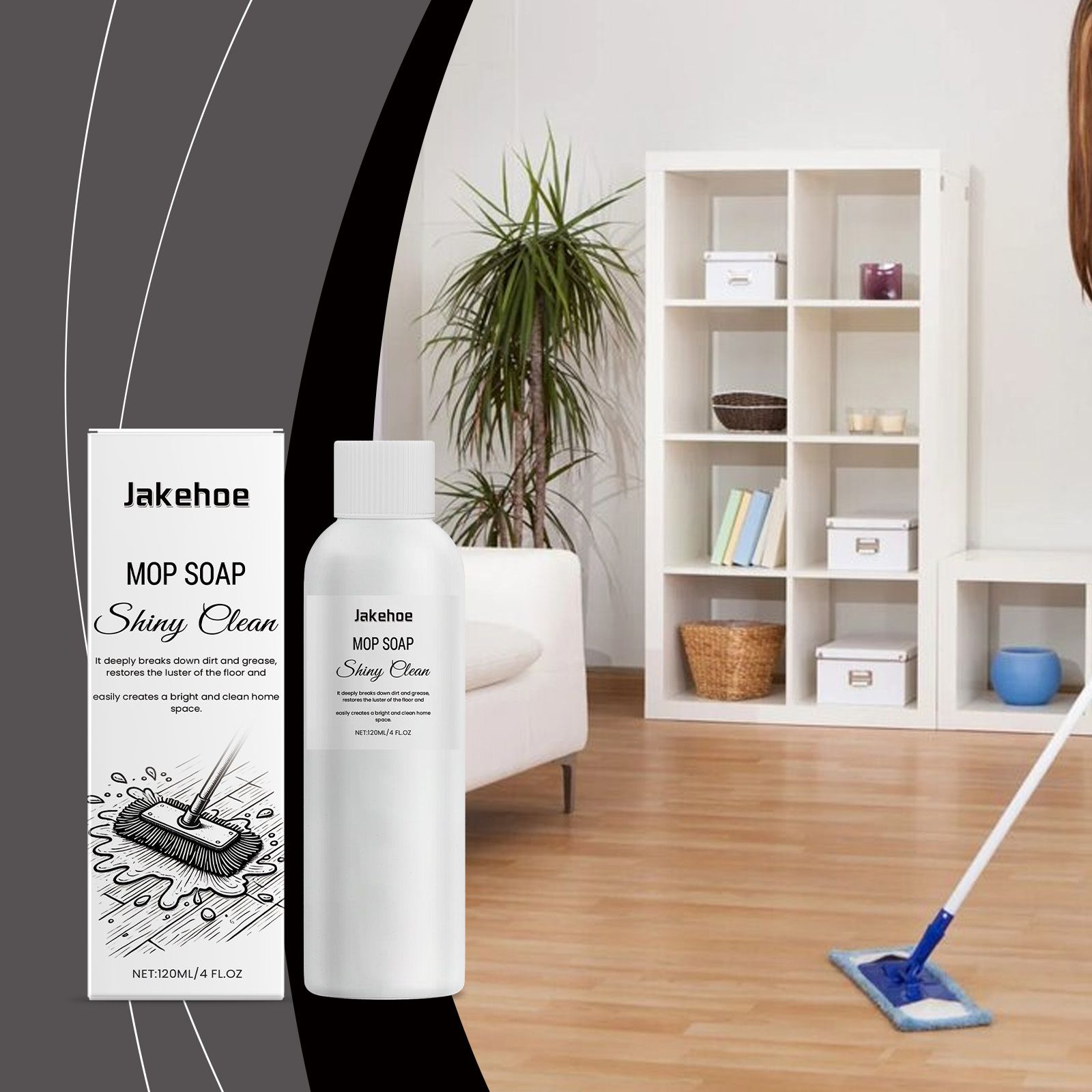 JAKEHOE Mop Soap Floor Cleaner, 120 ml photo 6