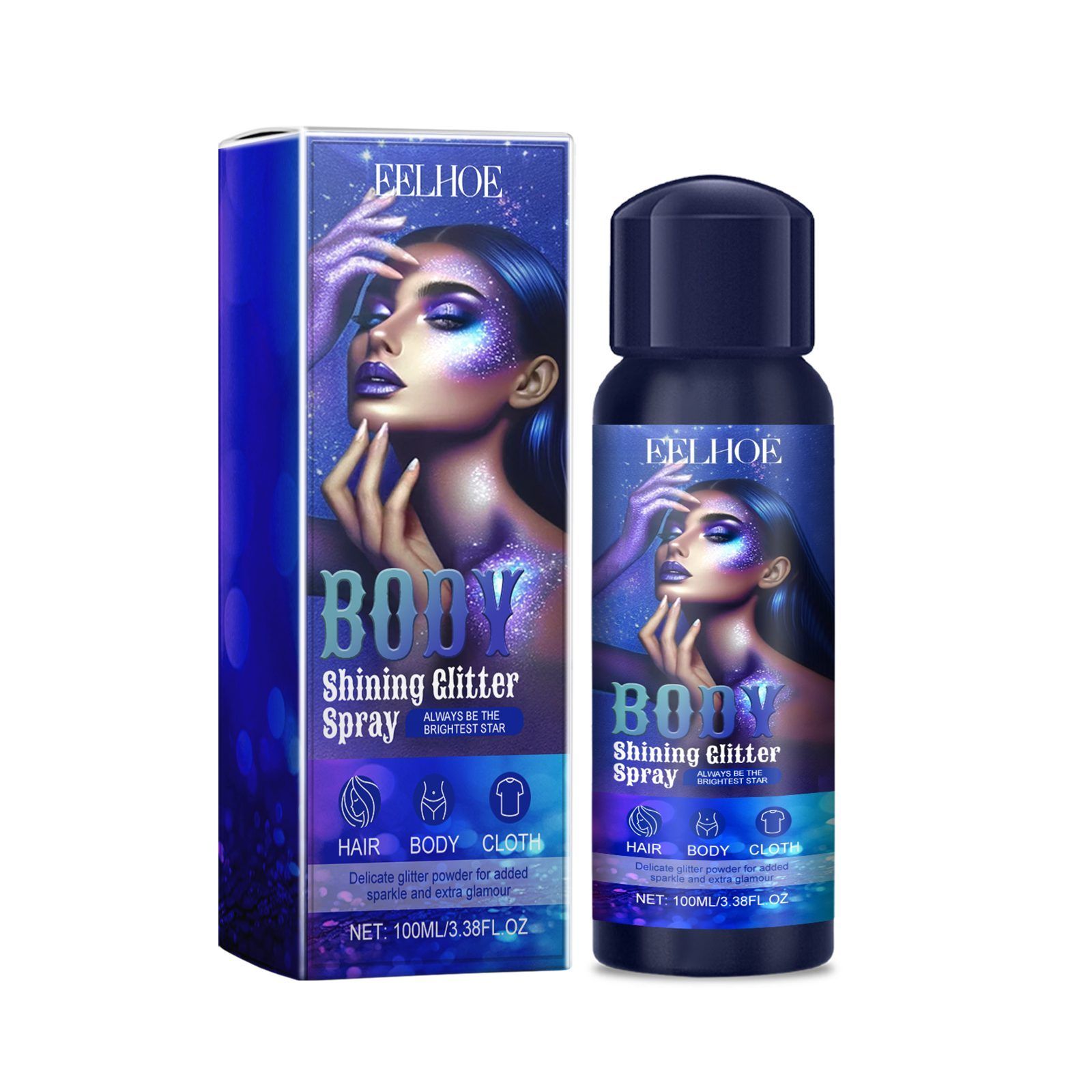 EELHOE Cosmetic Shimmer Spray, 100 ml photo 8