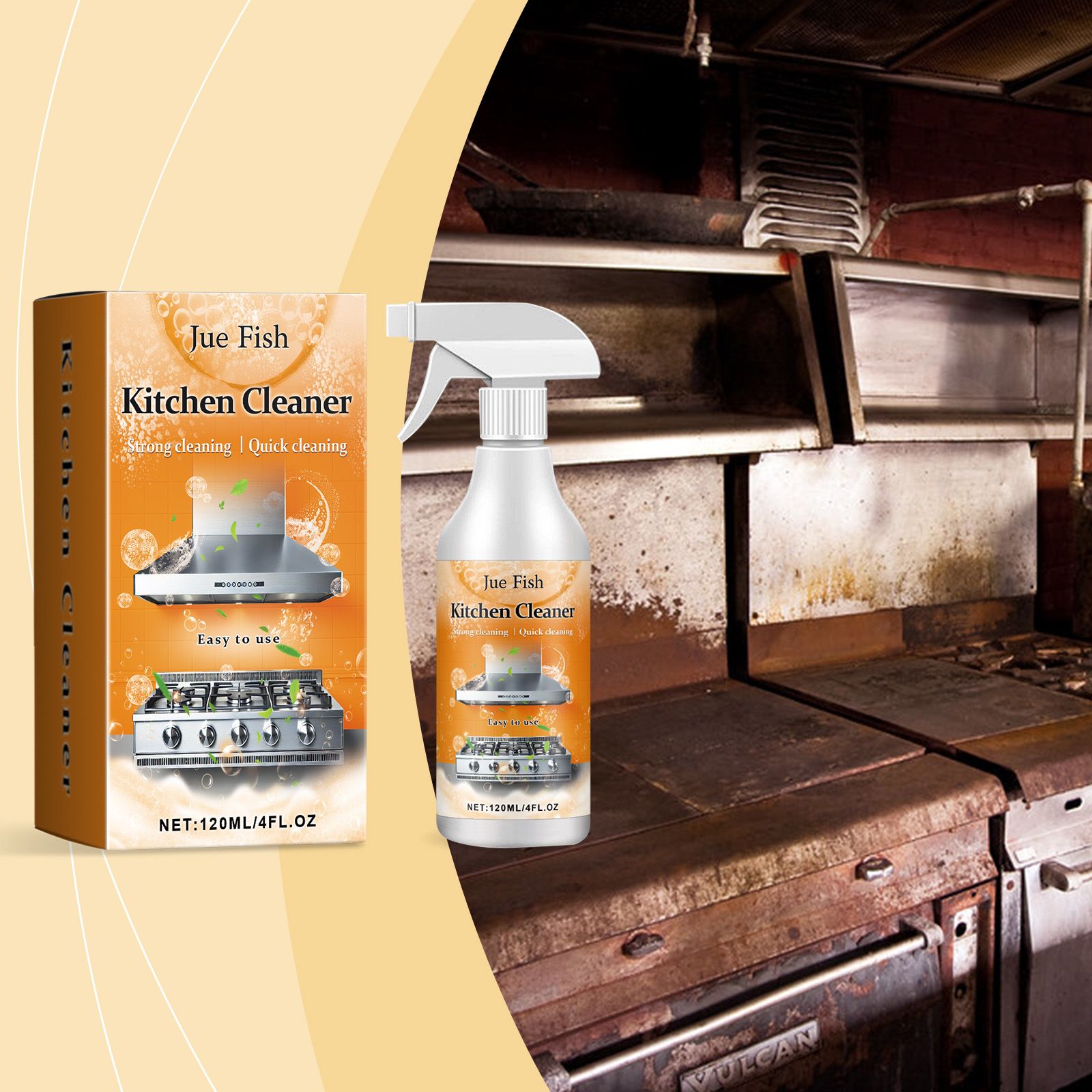 JUE FISH Kitchen Cleaner Spray, 120 ml / 1 Bottle photo 7