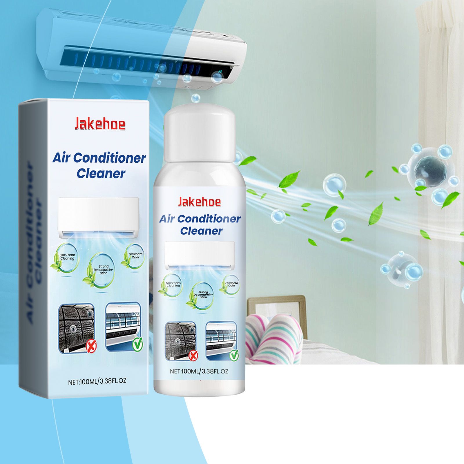 JAKEHOE Air Conditioner Coil Cleaner Spray, 100 ml / 1 Bottle photo 5