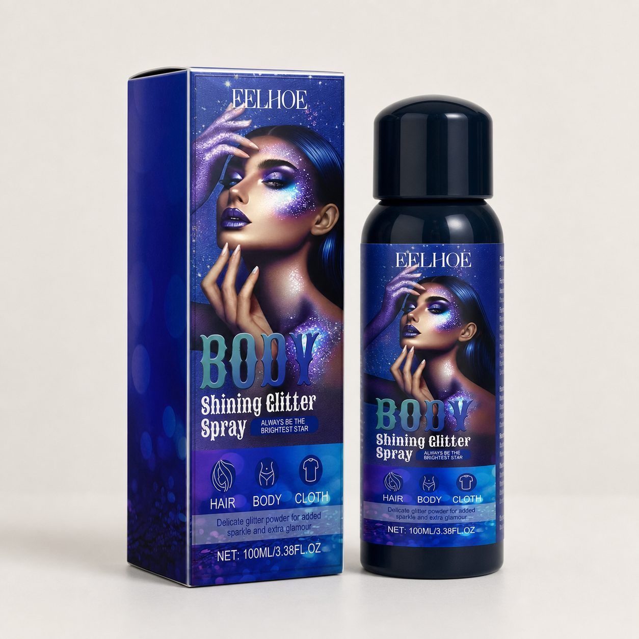 EELHOE Cosmetic Shimmer Spray, 100 ml photo 7