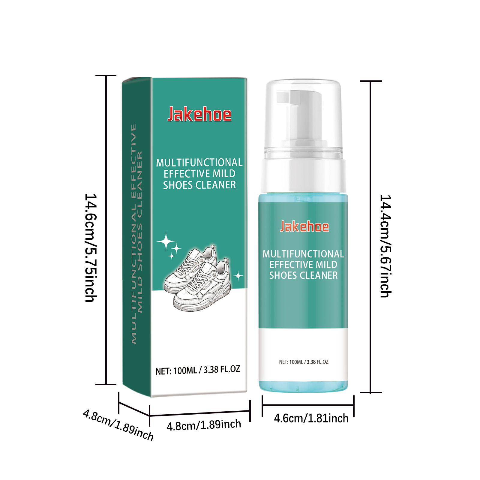 JAKEHOE Multipurpose Shoe Cleaner Liquid, 100 ml / 1 Bottle photo 2
