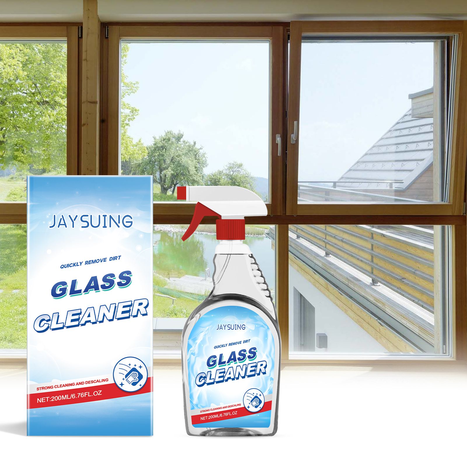 JAYSUING Glass Cleaner Spray, 200 ml / 1 Bottle photo 4