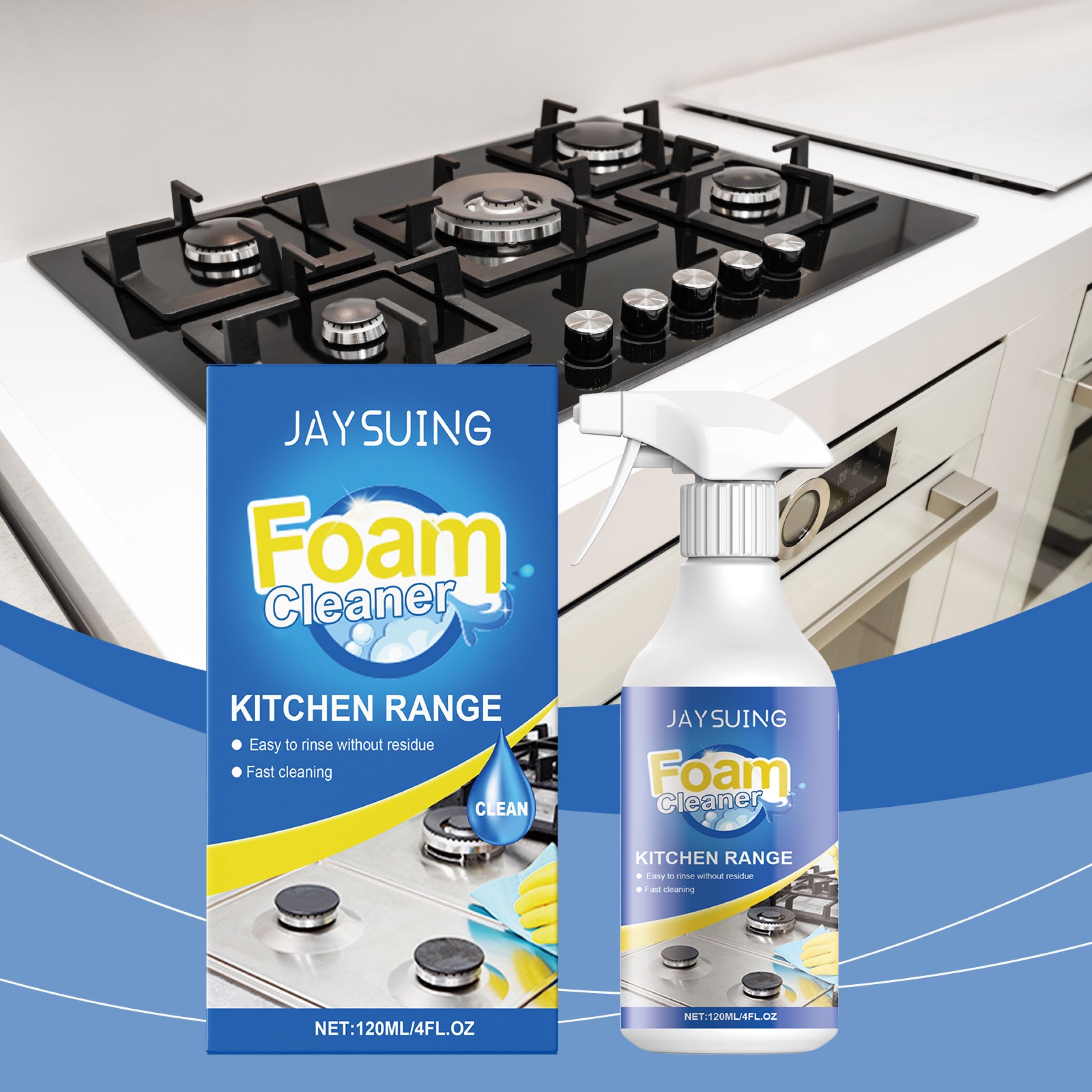 JAYSUING Stovetop Foam Cleaner Spray, 120 ml / 1 Bottle photo 7