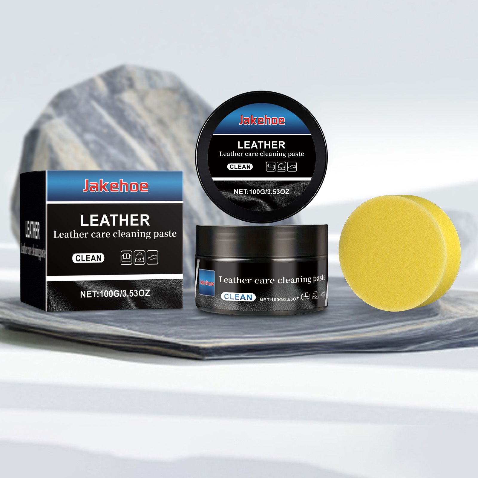 JAKEHOE Leather Cleaning Care Paste Kit, 100 g Kit photo 7