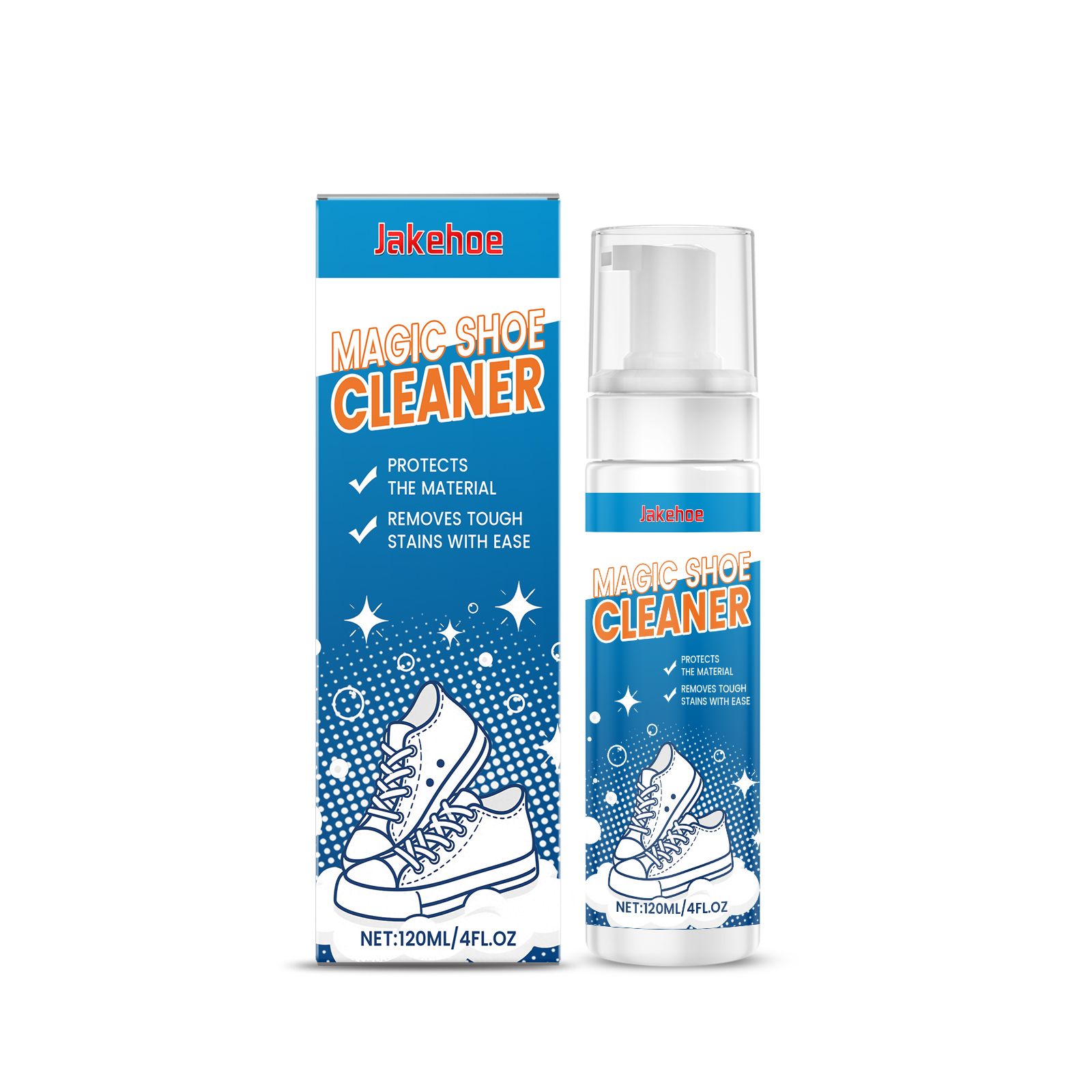 JAKEHOE Foaming Shoe Cleaner, 120 ml / 1 Bottle photo 1
