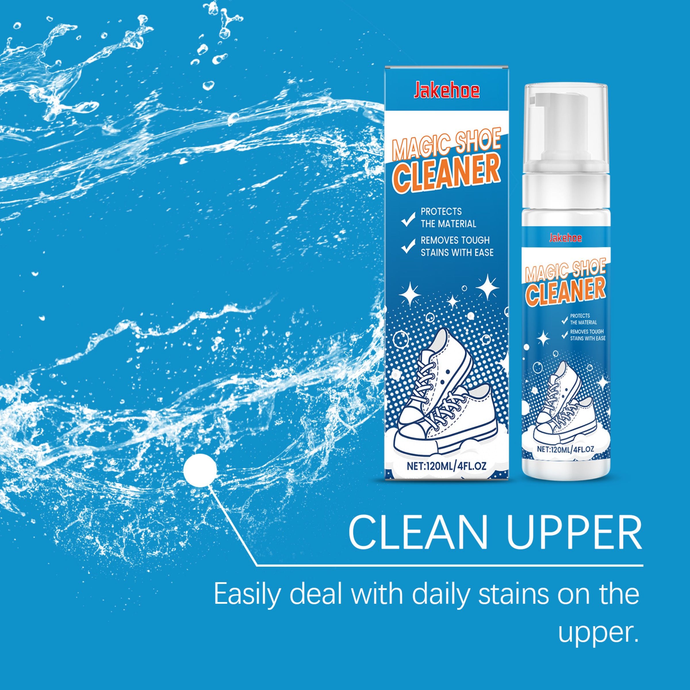 JAKEHOE Foaming Shoe Cleaner, 120 ml / 1 Bottle photo 6