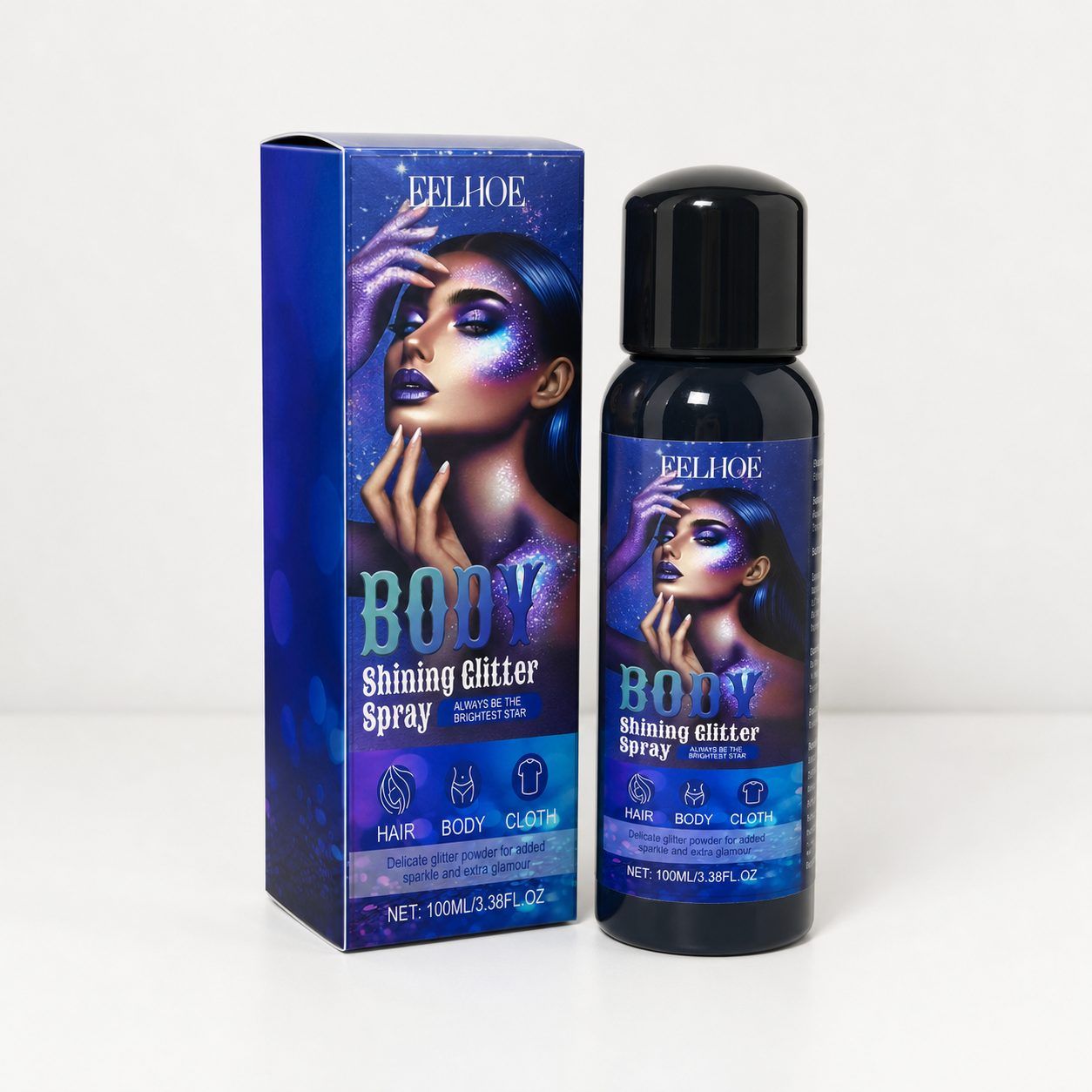 EELHOE Cosmetic Shimmer Spray, 100 ml photo 6