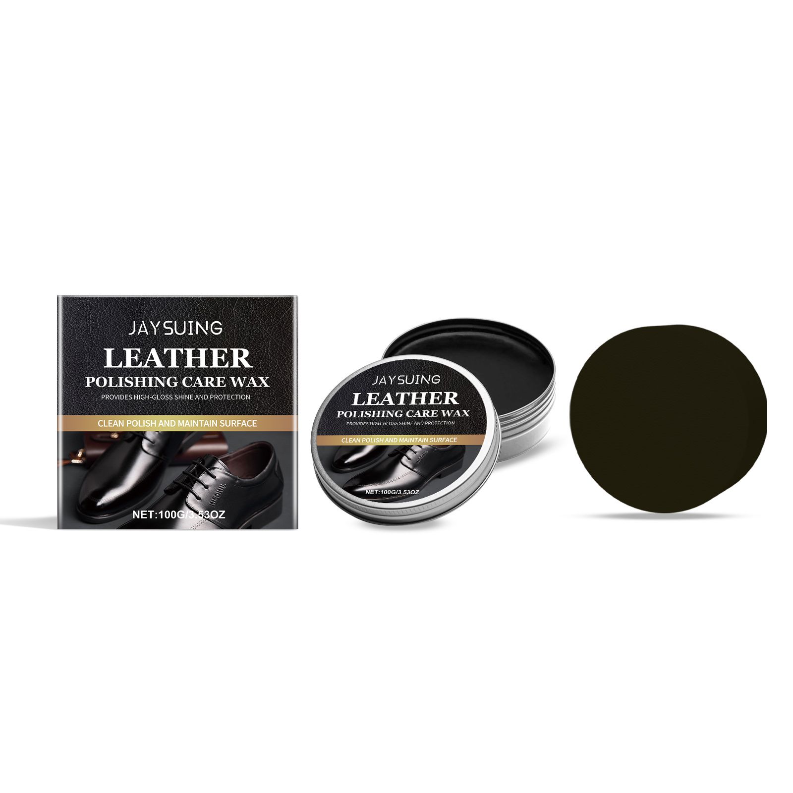 JAYSUING Black Leather Polish Care Wax, 100 g / 1 Pack photo 1