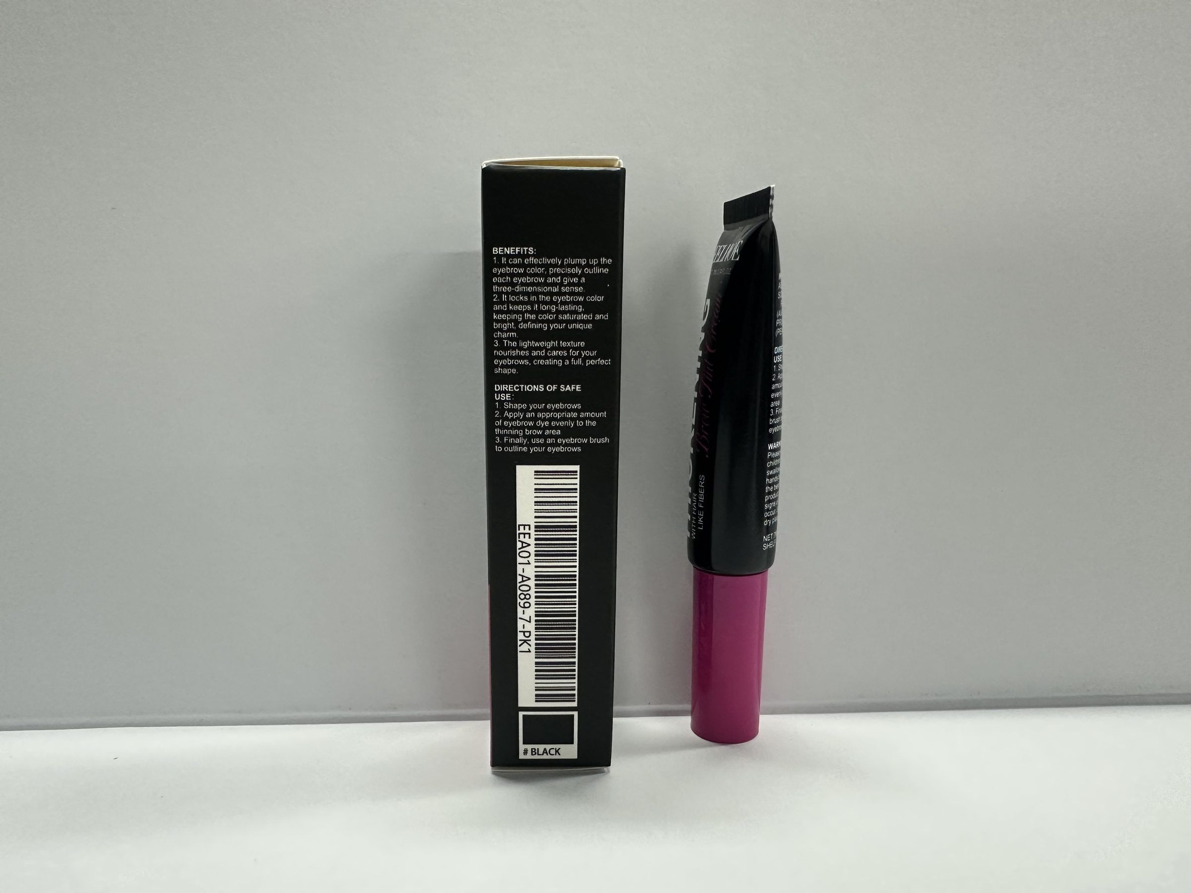 EELHOE Fiber Brow Tint, Black, 7 ml photo 5