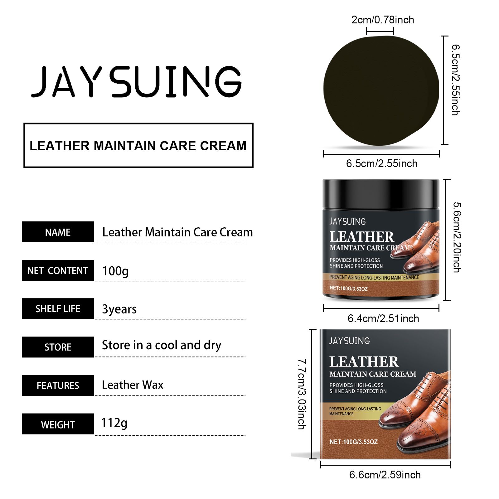 JAYSUING Leather Polishing Care Wax, 100 g / 1 Pack photo 5