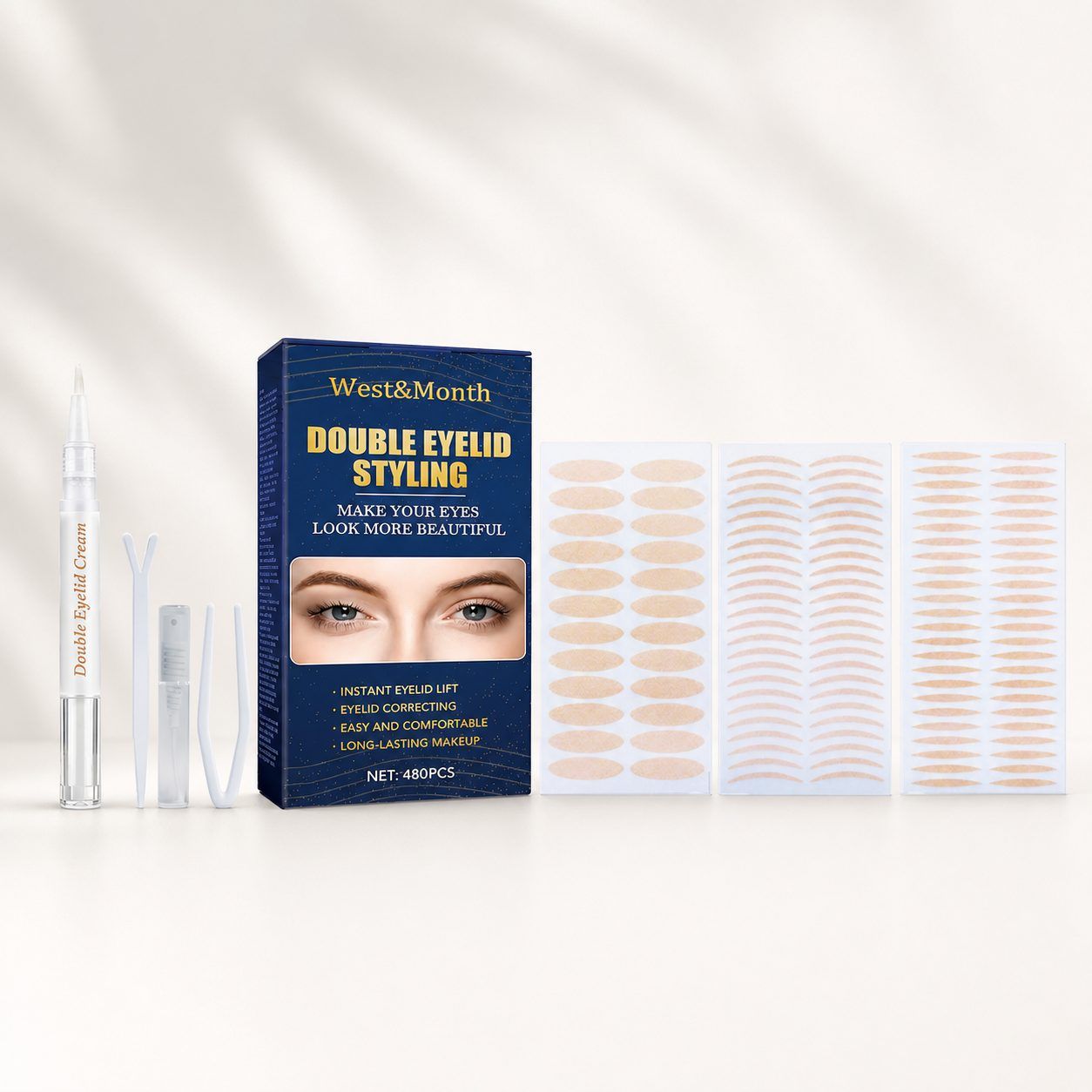 WEST MONTH 480-Piece Double Eyelid Tape Application Kit photo 1