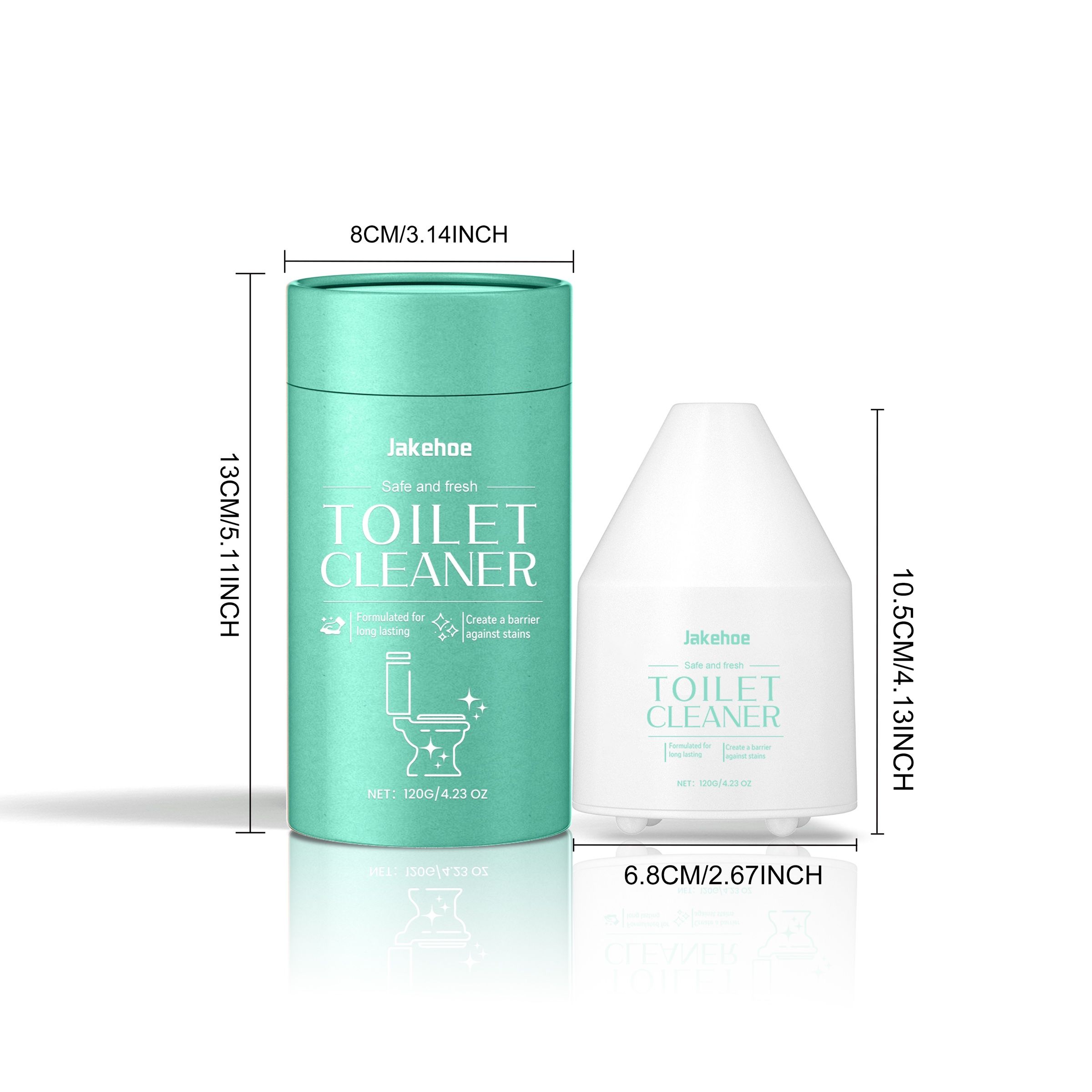 JAKEHOE Toilet Tank Cleaning Block Kit, 3 Blocks with Dosing Container, 120 g Total photo 4