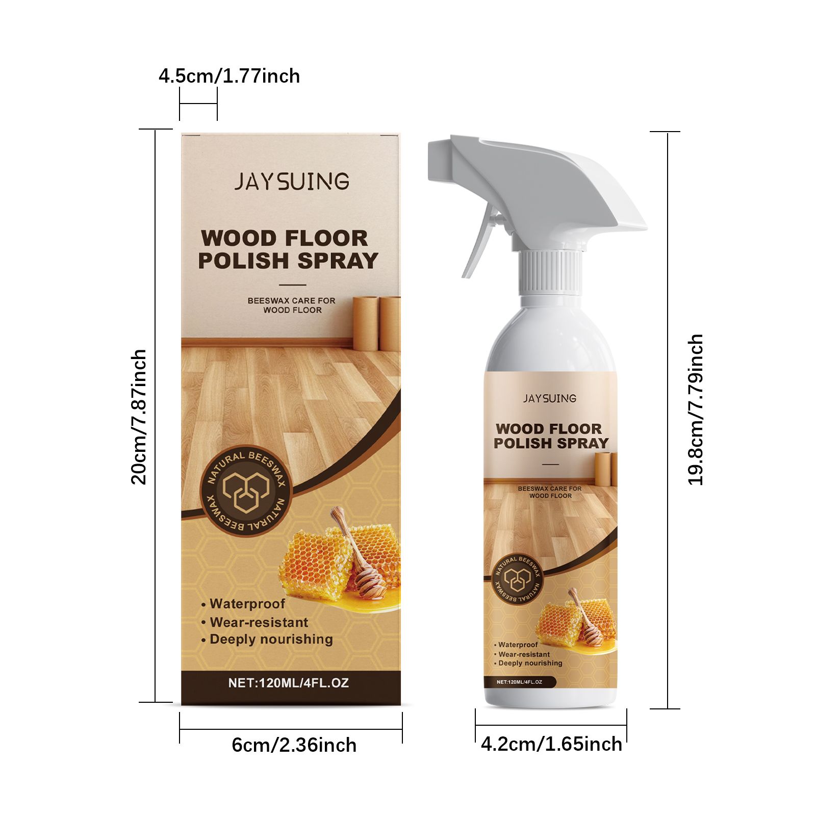 JAYSUING Wood Floor Wax Care Spray, 120 ml / 1 Bottle photo 7
