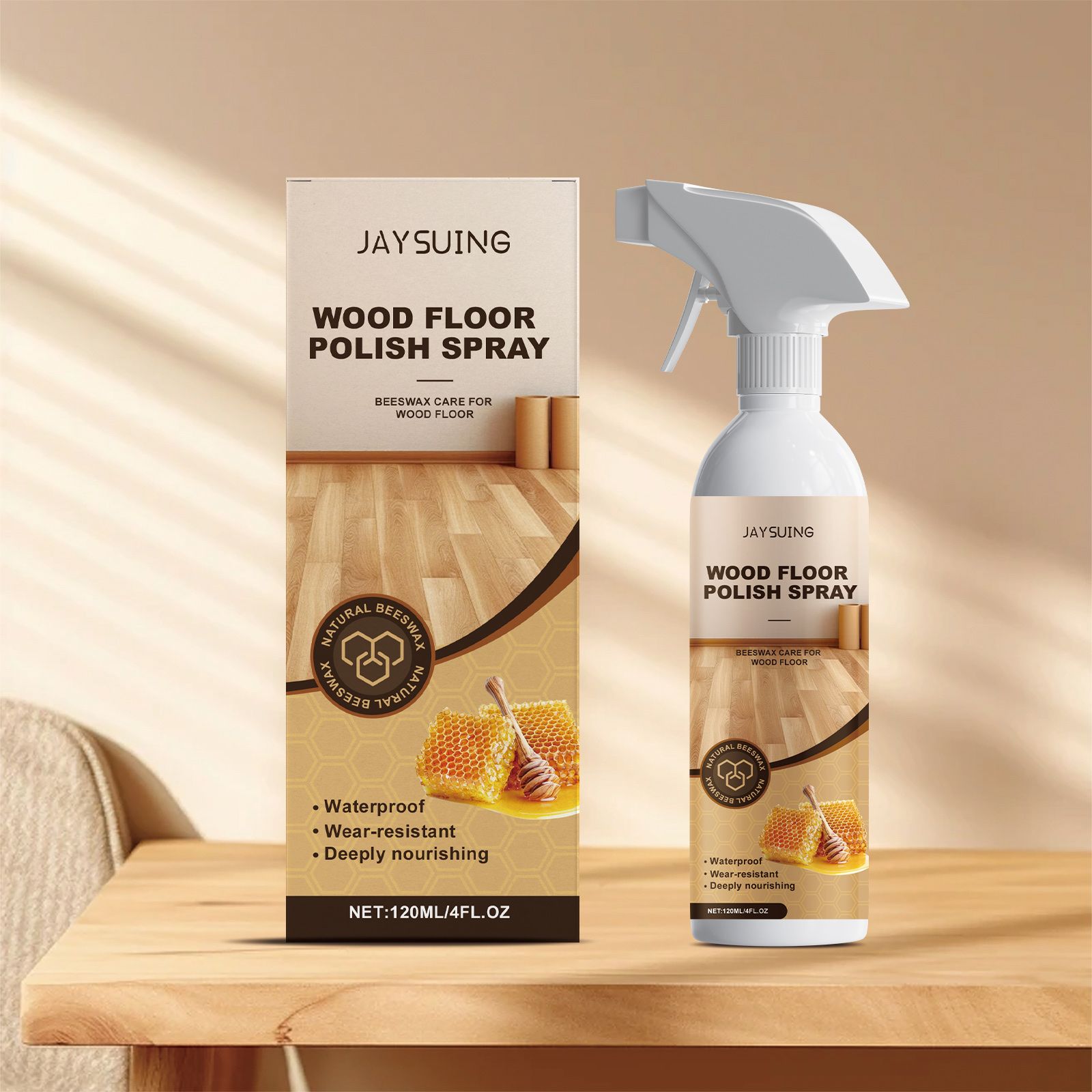 JAYSUING Wood Floor Wax Care Spray, 120 ml / 1 Bottle photo 6