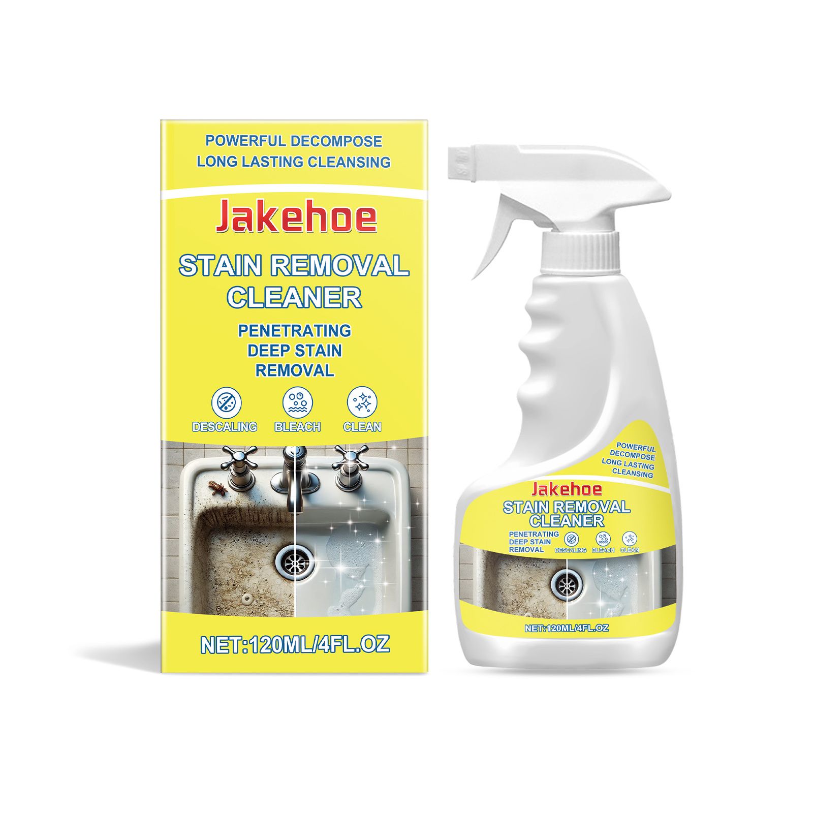 JAKEHOE Household Stain Cleaner Spray, 120 ml / 1 Bottle photo 1