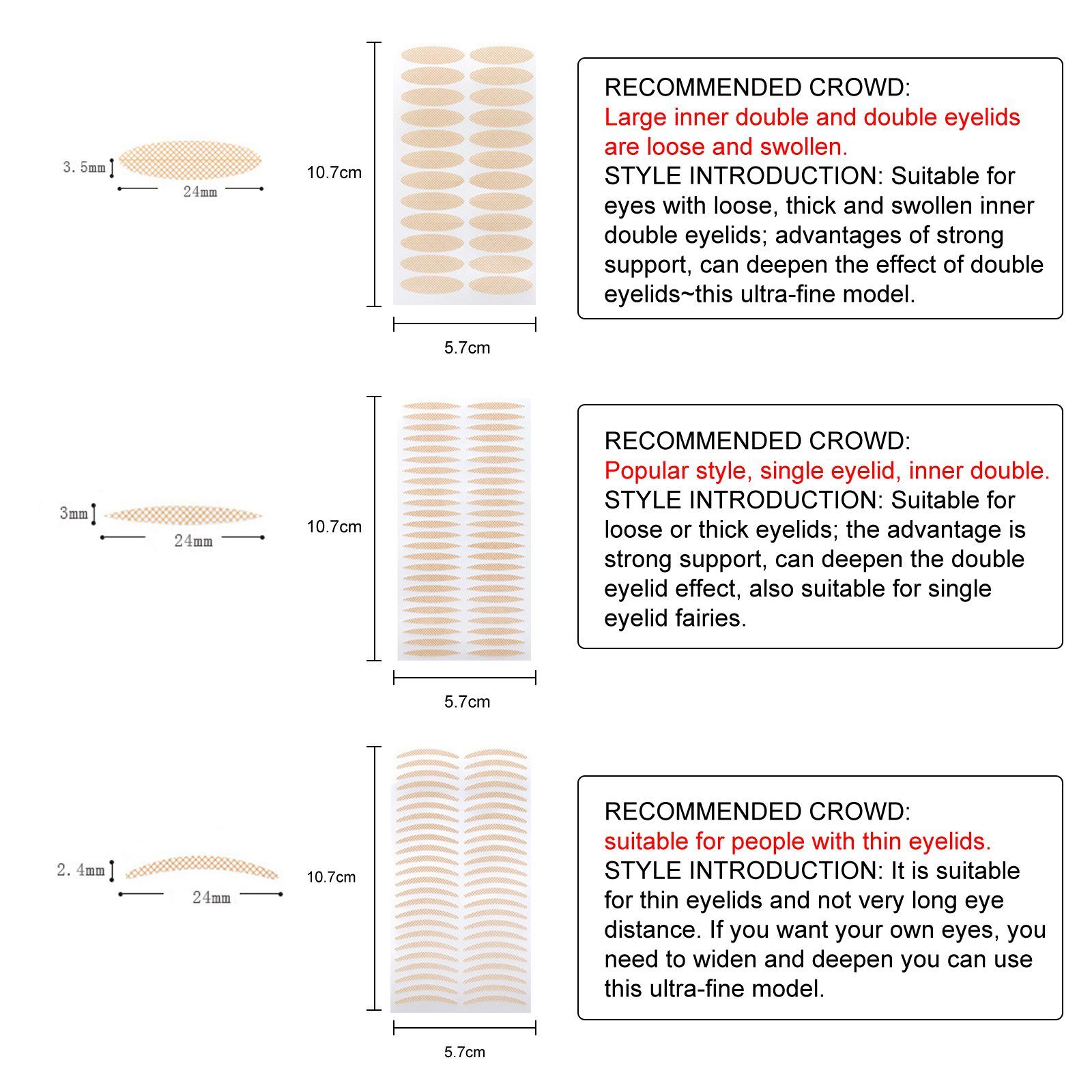 WEST MONTH 480-Piece Double Eyelid Tape Application Kit photo 4