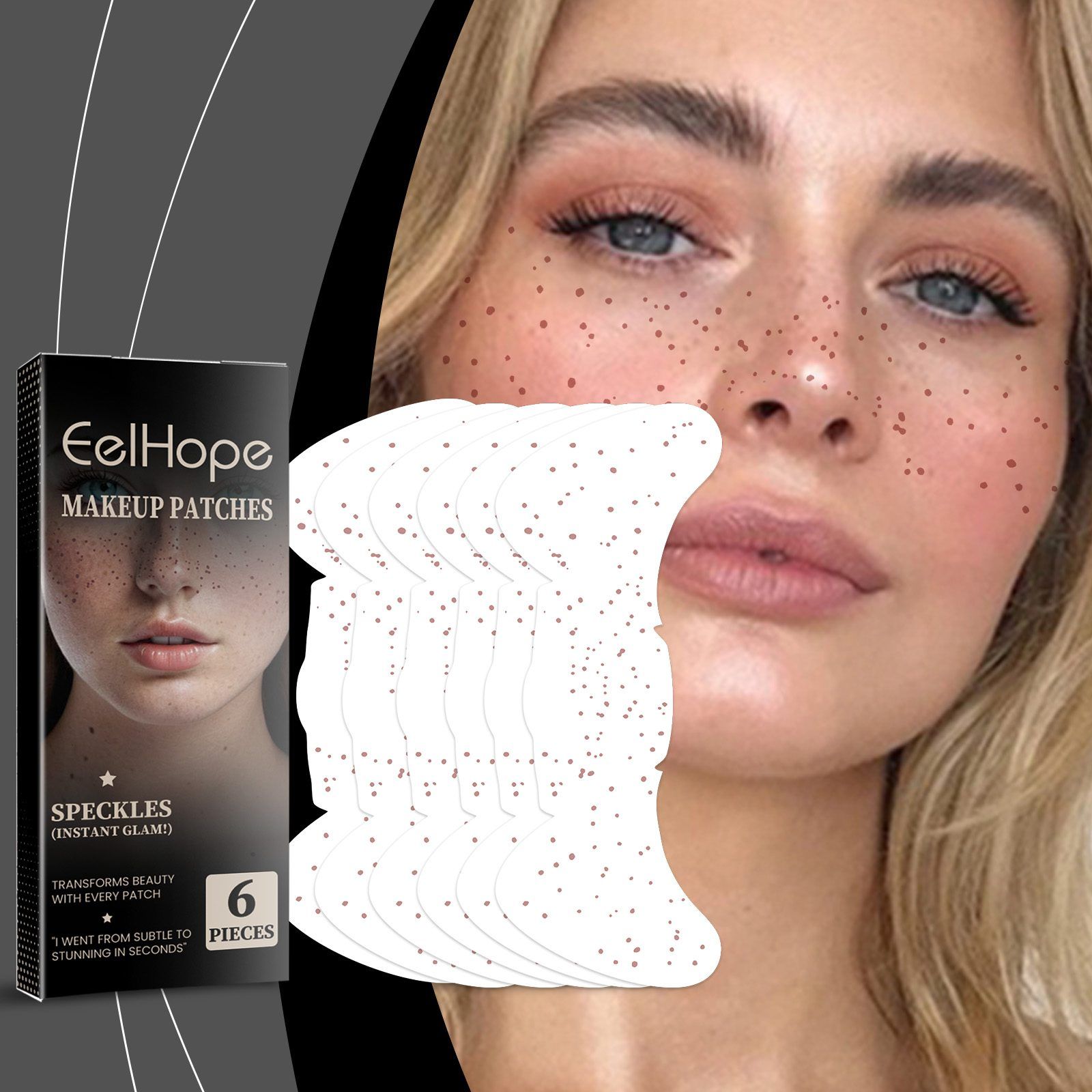 EELHOPE Water-Transfer Freckle Cosmetic Stickers, 6 Pieces photo 8