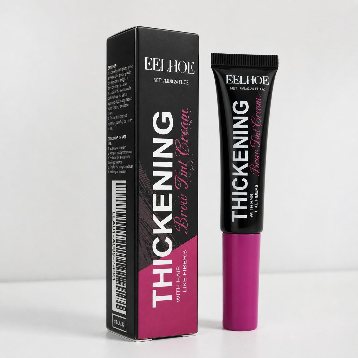 EELHOE Fiber Brow Tint, Black, 7 ml photo 7